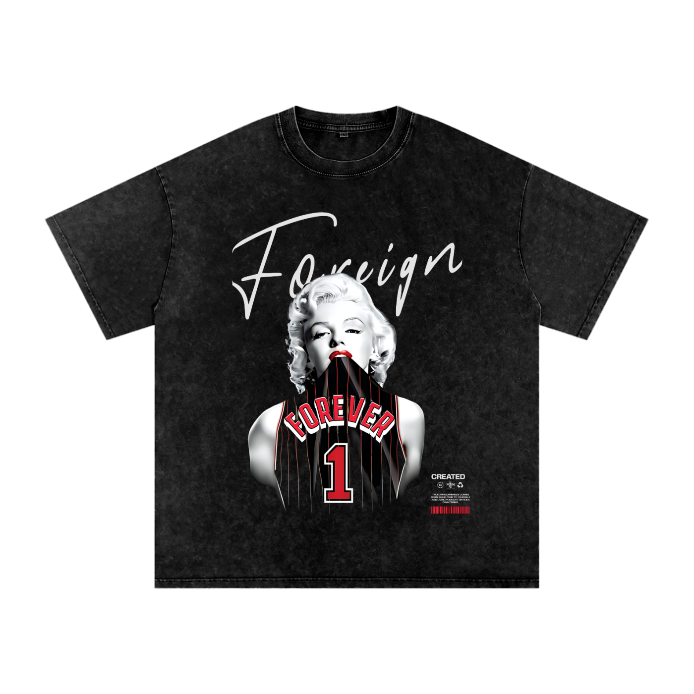 Forever Frgn -  Acid Wash Oversize T-Shirt