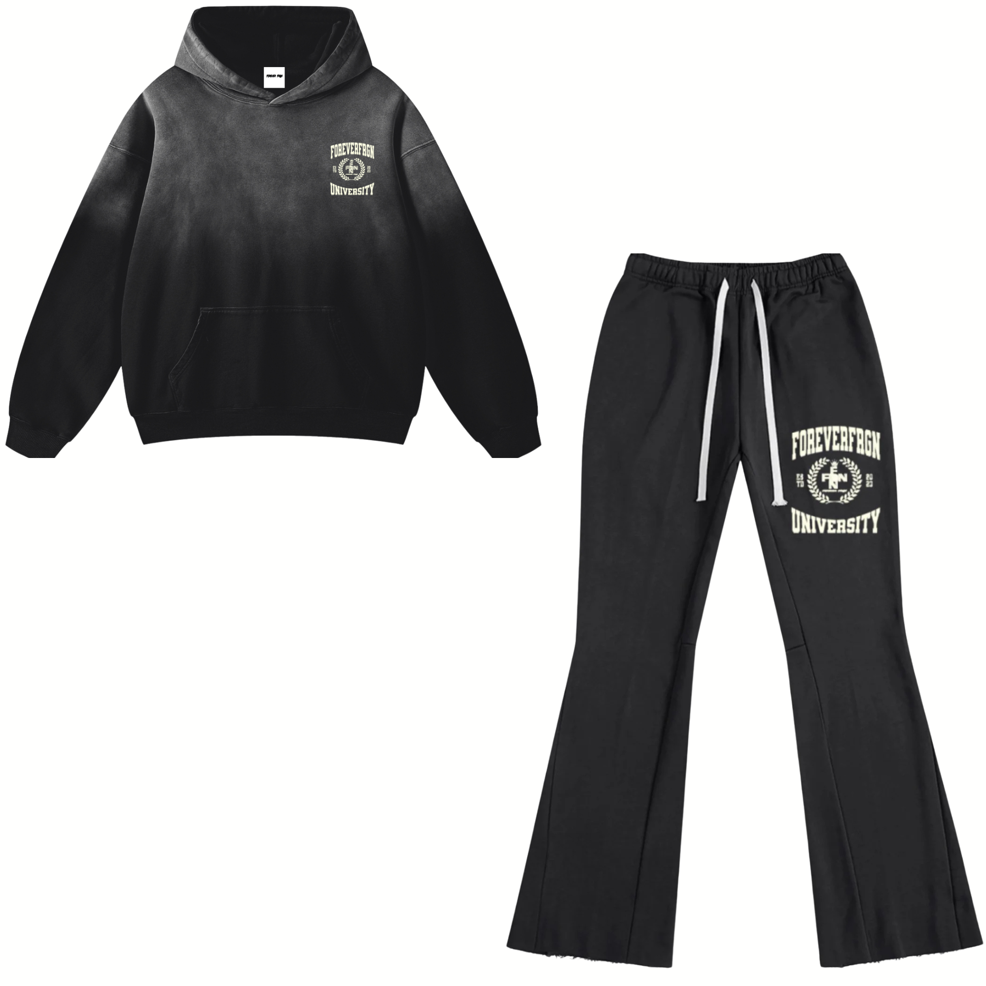 Forever Frgn - Bundle Black Hoodie and Pants
