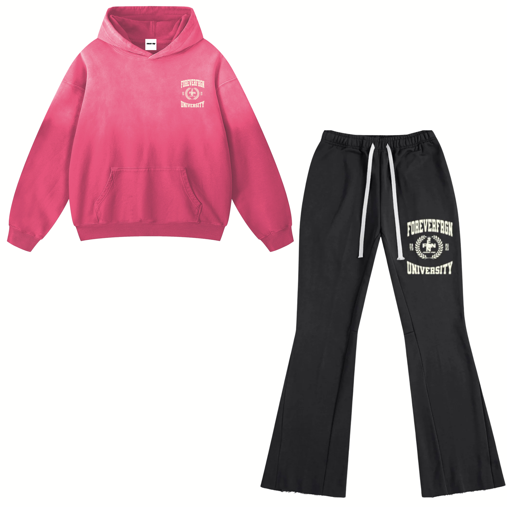 Forever Frgn - Bundle Pink Hoodie and Pants