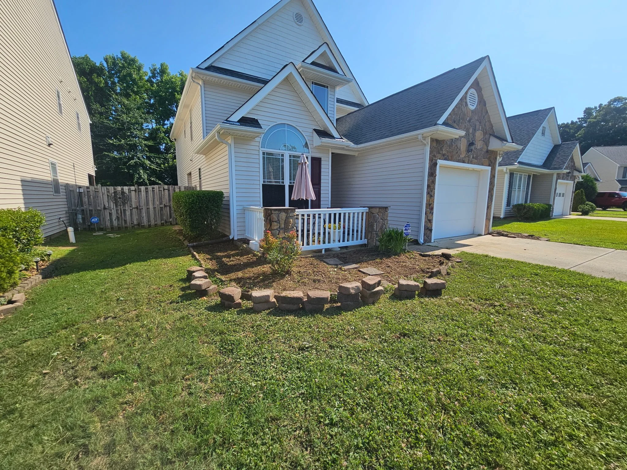 After (Leaf Removal Trimming Mulching, and Planting Service)