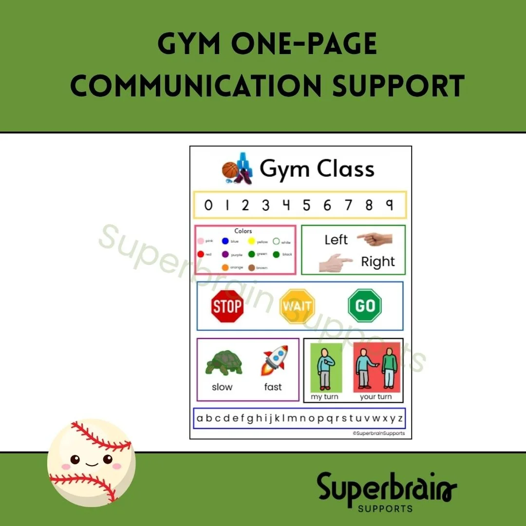 🏀 Gym One-Page Communication Support