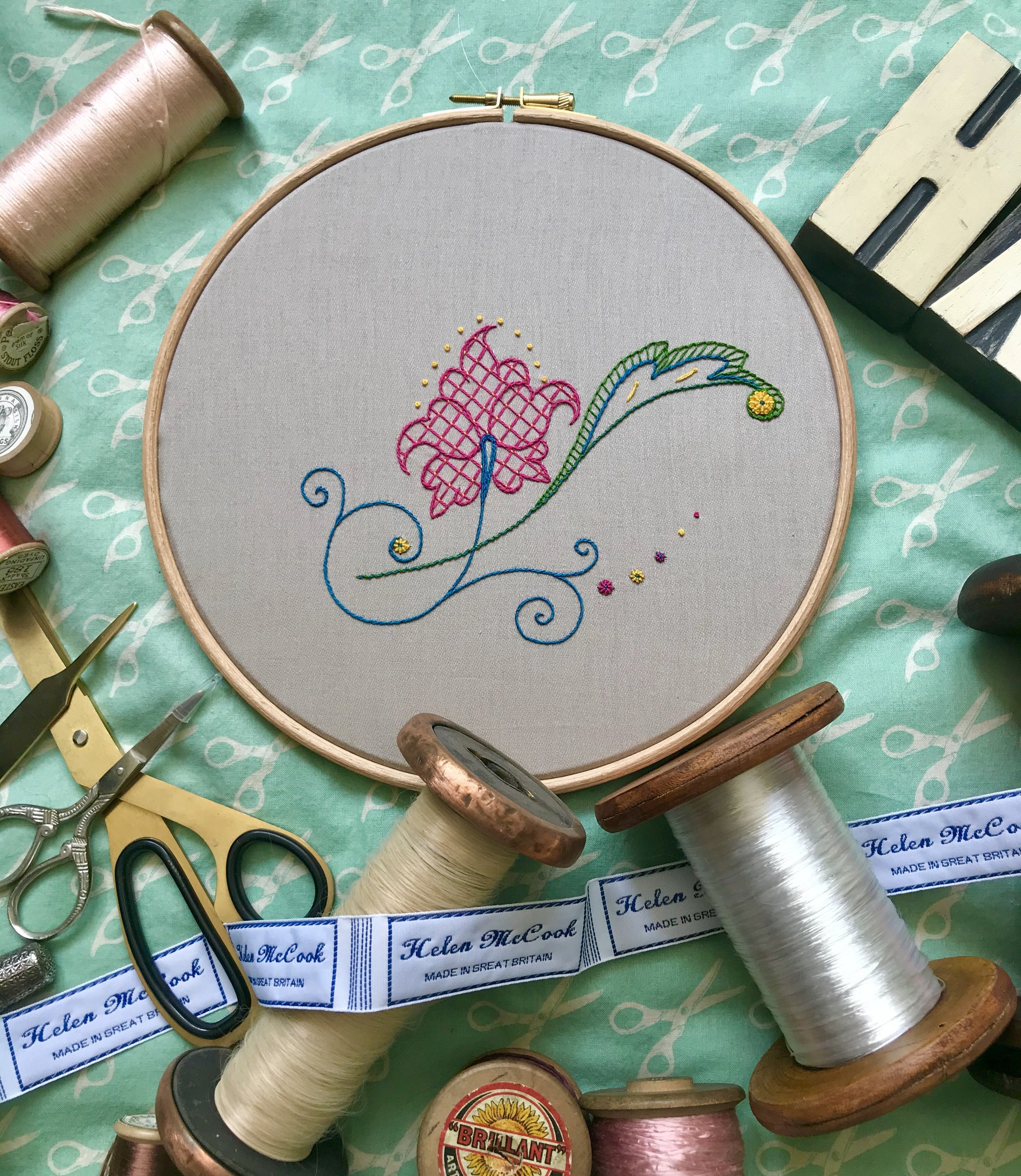 Floral Swirl Surface Stitch Kit