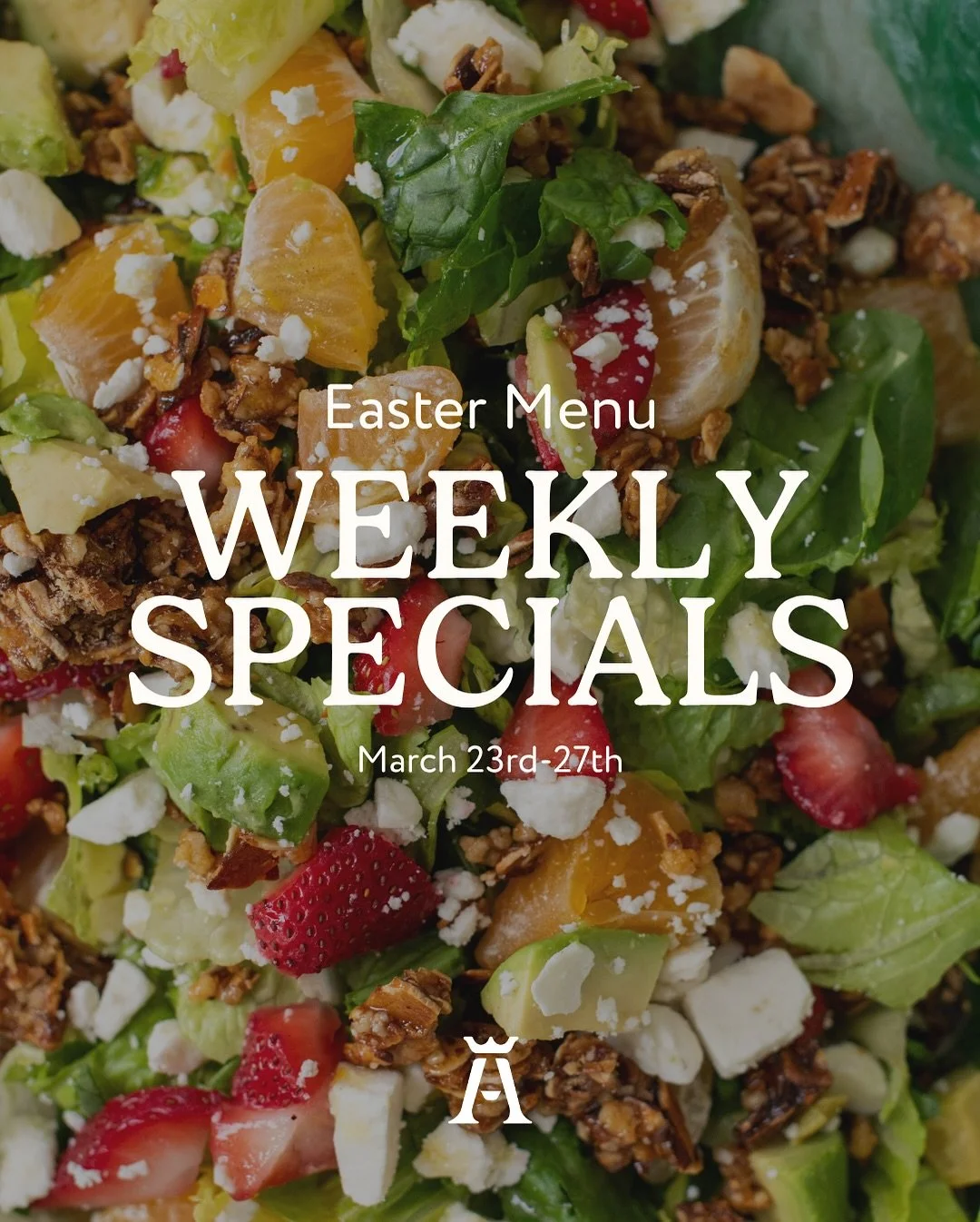 Weekly Specials: Easter Edition 🥗💐

We&rsquo;re bringing the fresh, bright, and cozy feeling of spring to your table with this lineup!

🧀 Baked Mac and Cheese
🥕 Caramelized Glazed Carrots
🍓 Strawberry Citrus Salad
🍞 Fluffy Dinner Rolls 

Availa