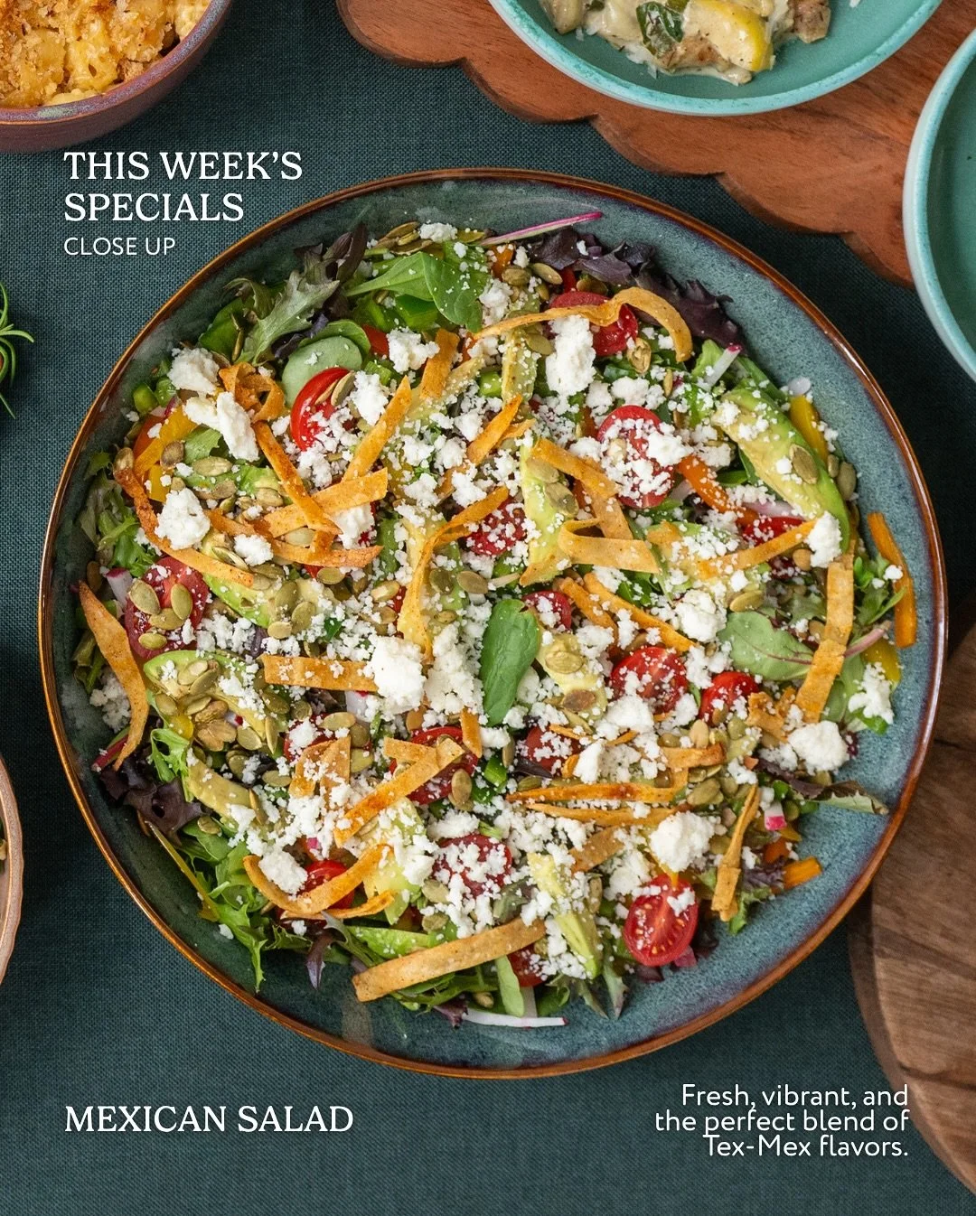 A close up look at this week&rsquo;s specials, featuring our Pork Tenderloin for the first time! 

Our recommendation is to pair the Enchiladas Con Carne with the Mexican Salad and the Pork Tenderloin with the Glazed Carrots&hellip; but that&rsquo;s 