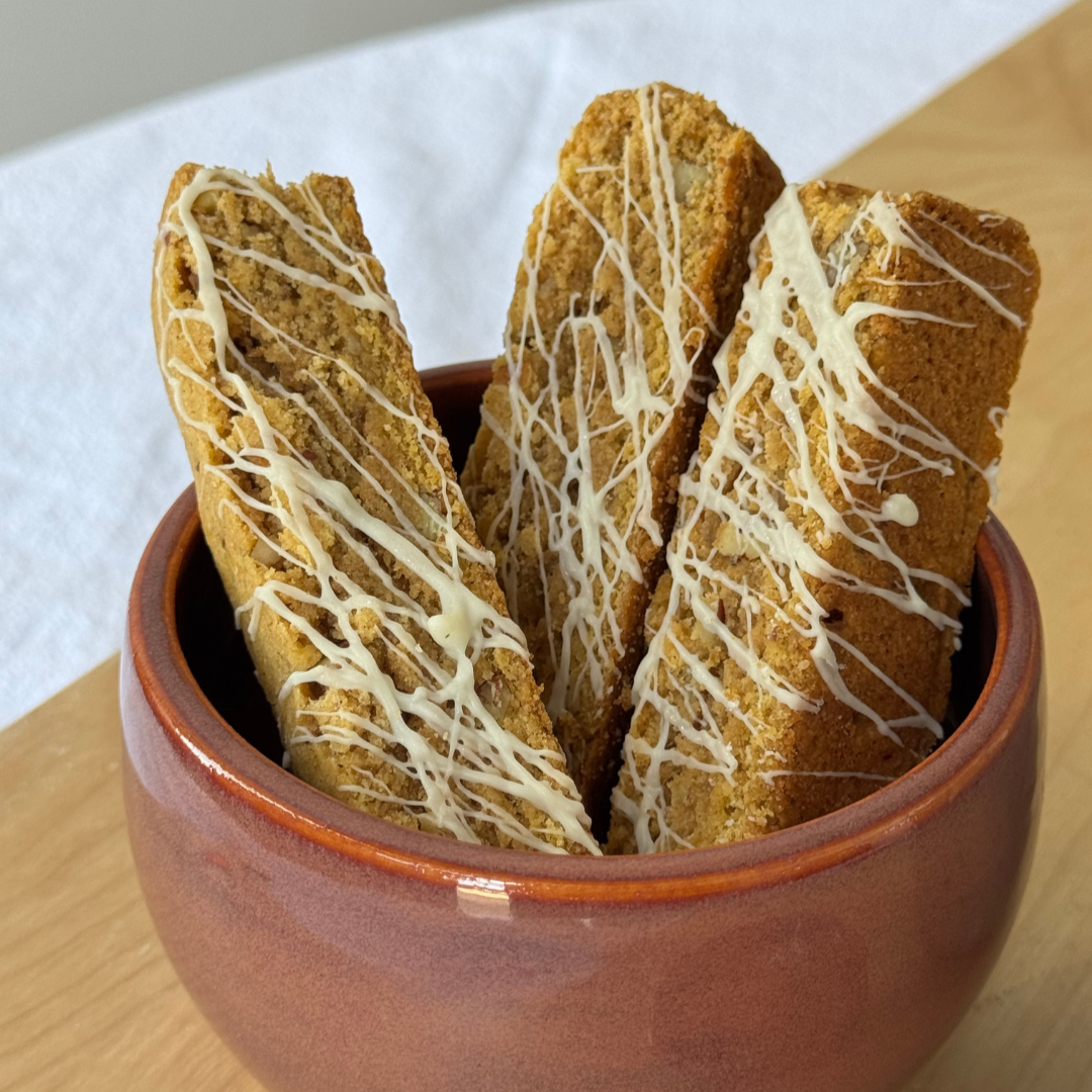 Brown Butter Pumpkin Pecan Biscotti