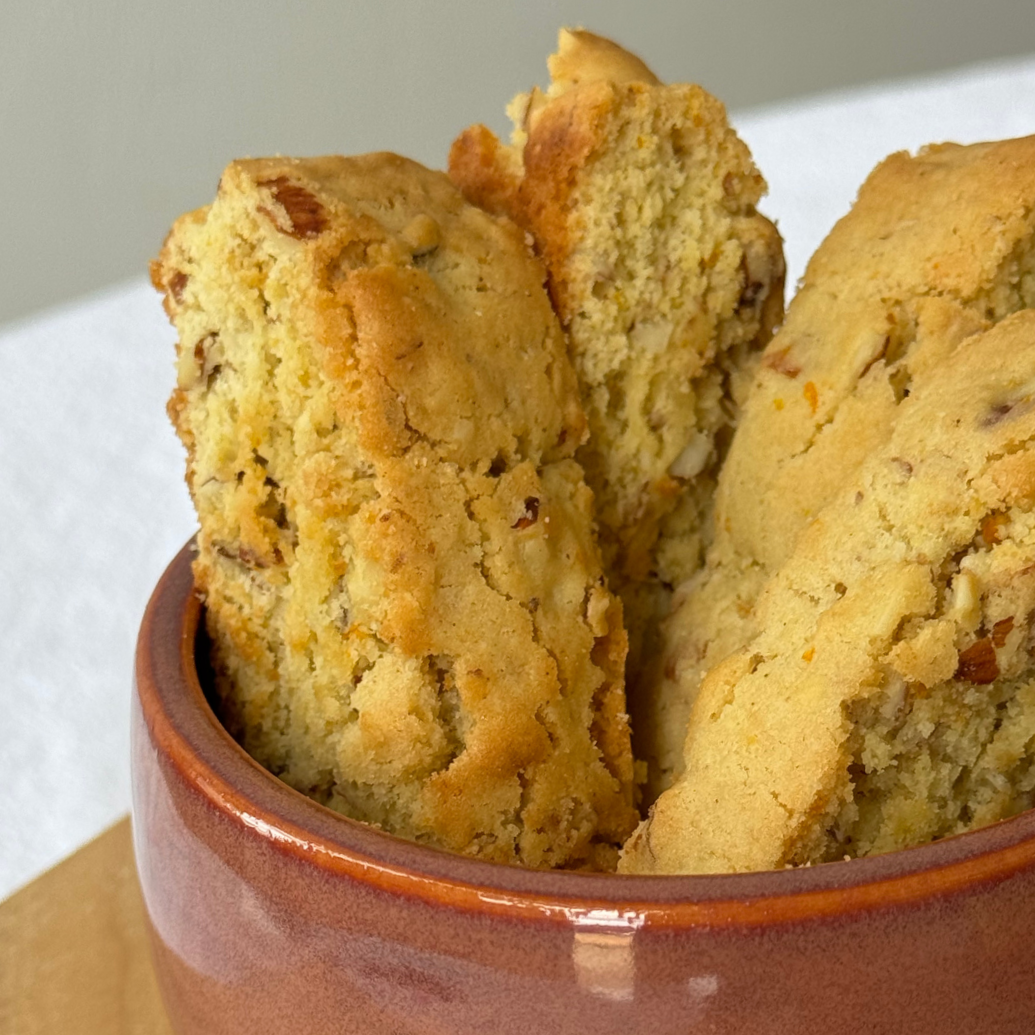 Orange Almond Amaretto Biscotti