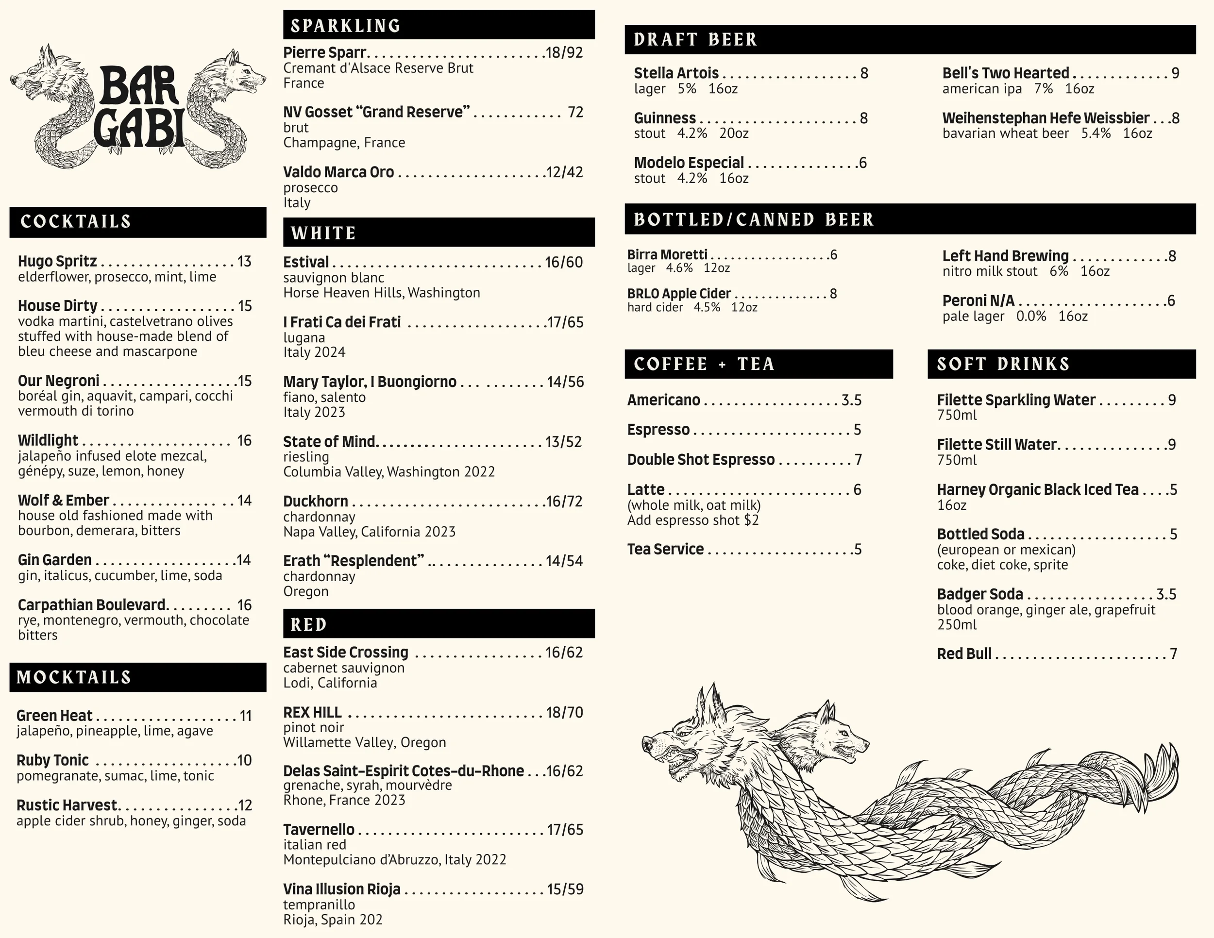 Bar Gabi Bev Menu 3.18.26.