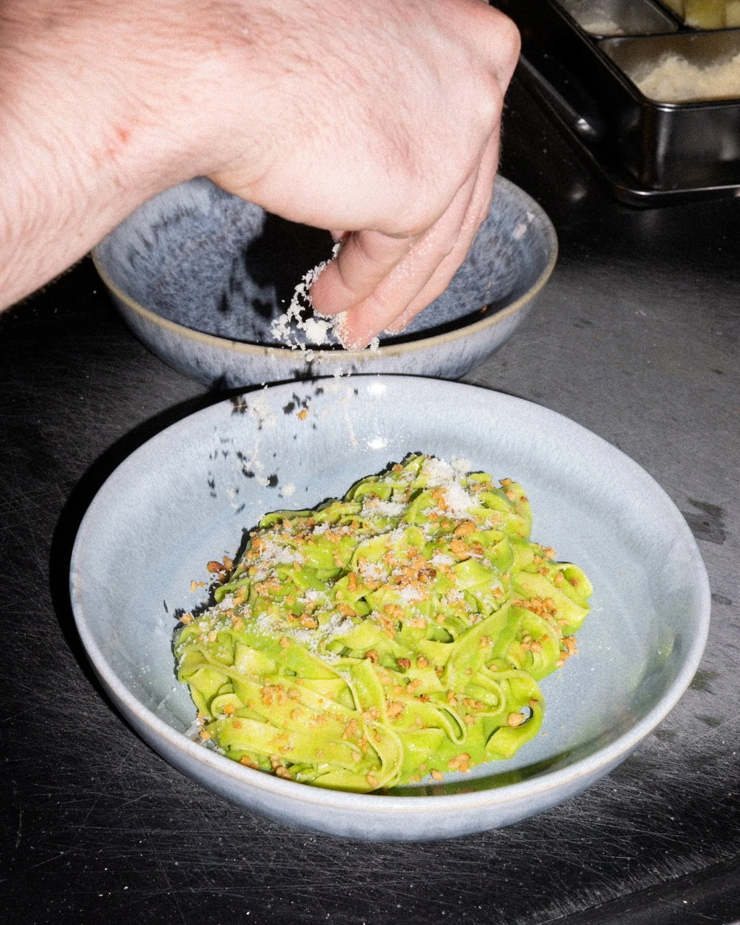 From Madre&rsquo;s table to your own.
Our Pesto alla Genovese, made fresh in-house at Pizzeria Madre, is available at Mercato alongside our handmade pastas and sauces to take home.