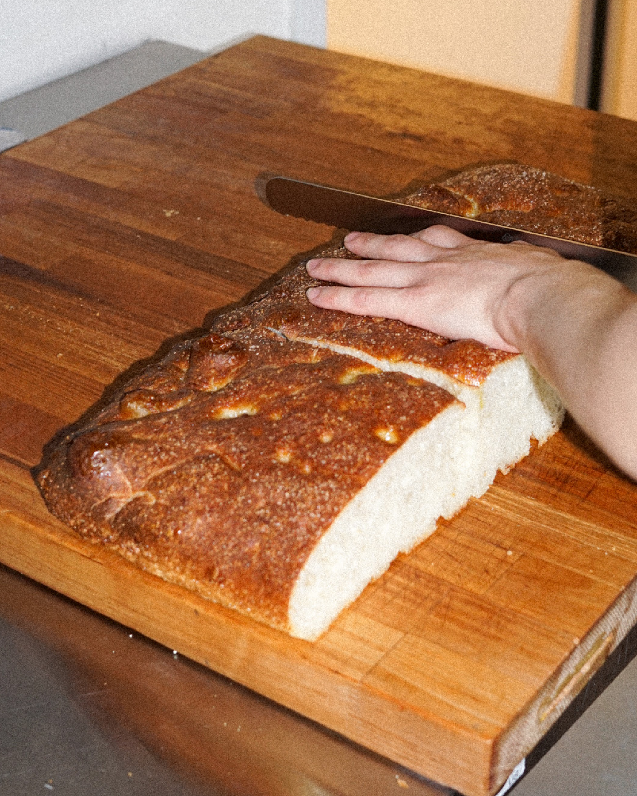 fresh focaccia for sandwiches