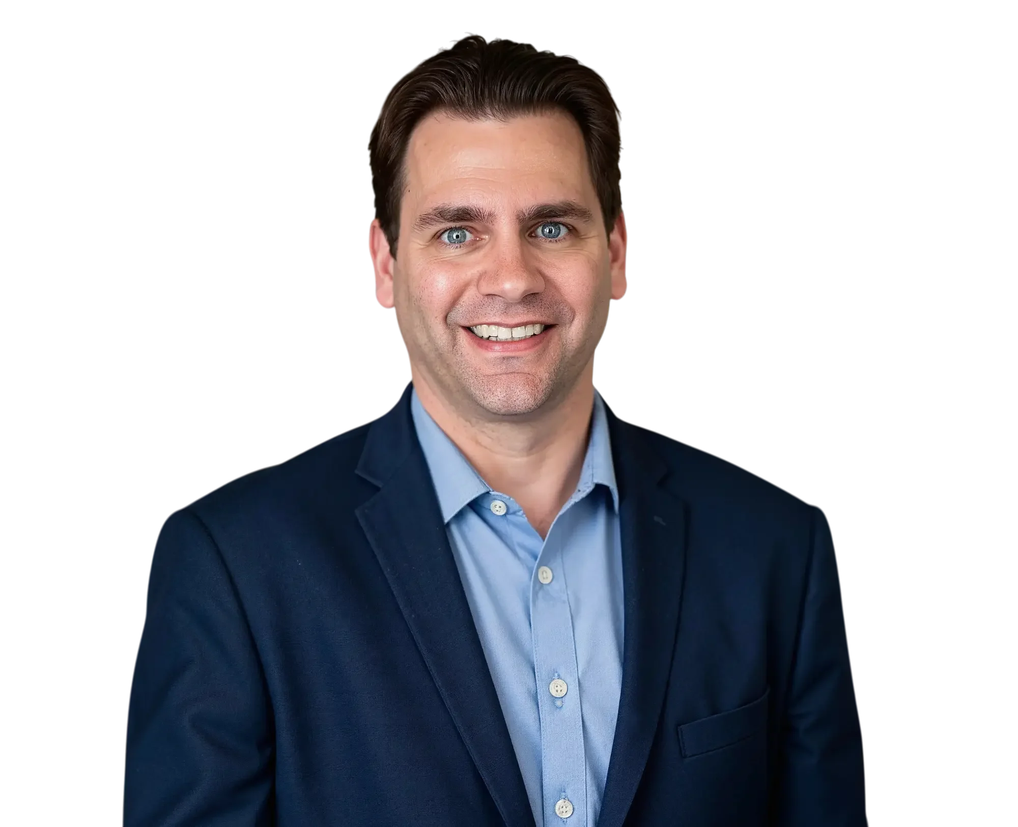 Brian smiling in a headspot