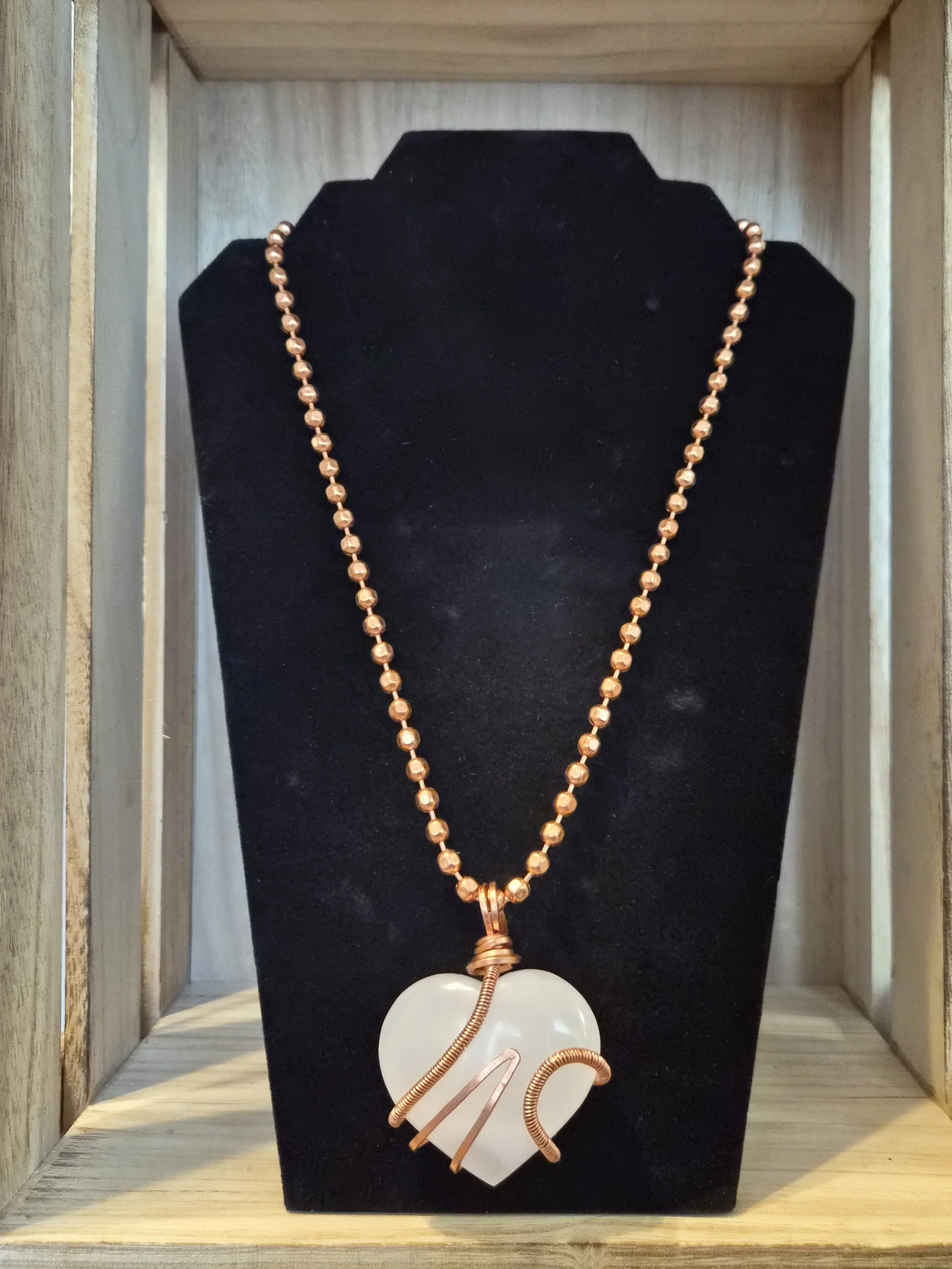Large rose quartz pendant