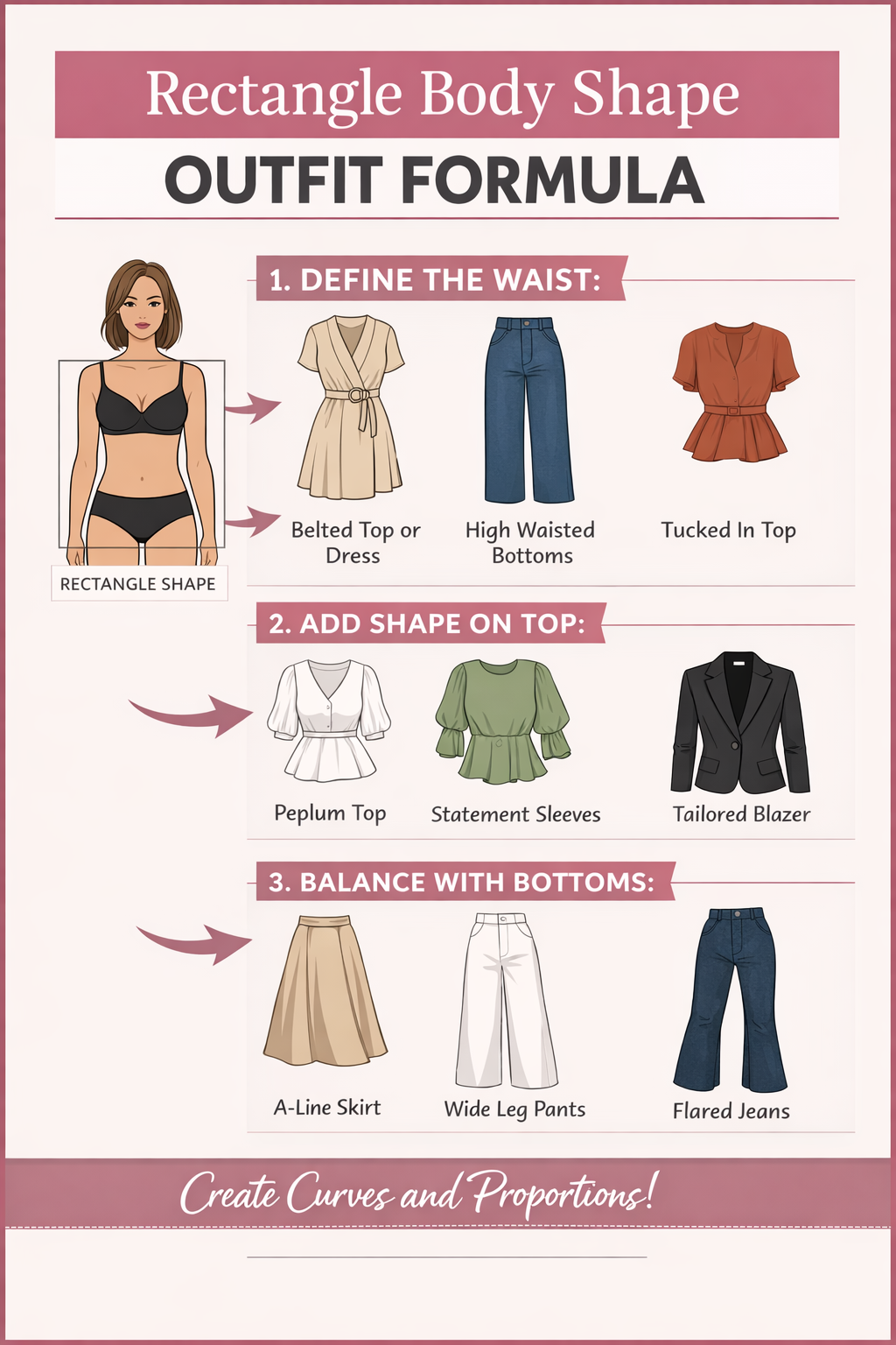 rectangle body shape outfits