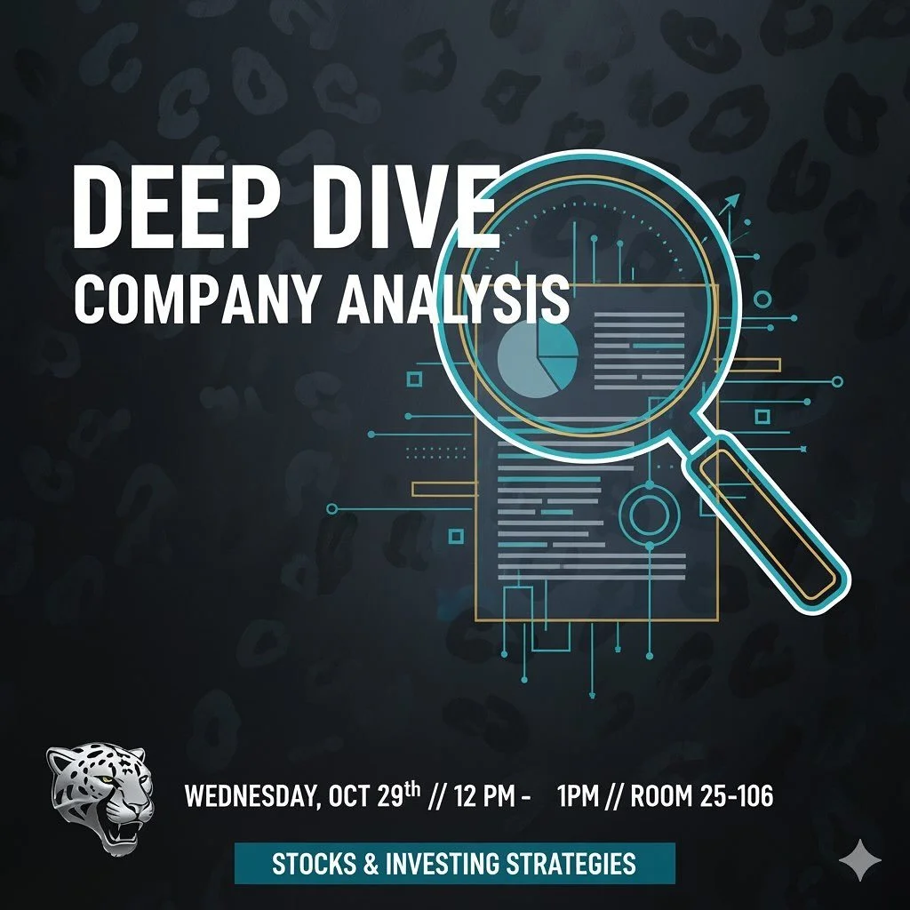 🔍 Ever wondered how to really know if a company is worth investing in? 
This Wednesday, the Jaguar Business Club is breaking down the art of company analysis! From understanding financial statements to spotting growth potential, we&rsquo;ll equip yo