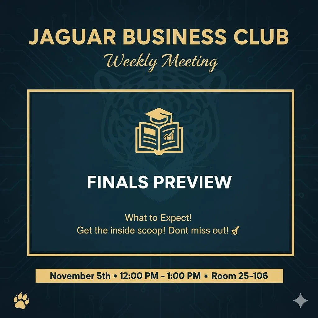 🚨 Important Update for Jaguar Business Club Members! 🚨 Beyond our live NVDA cover call options trading and risk management discussion, this Wednesday, November 5th (12-1 PM, Room 25-106), we&rsquo;ll also be covering everything you need to know abo