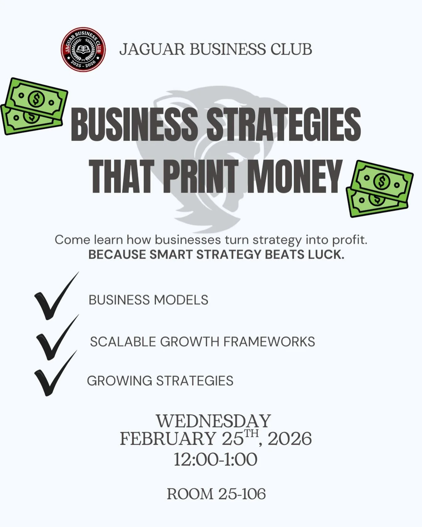 Join us at our next Business Club meeting as we break down the real frameworks companies use to generate profit and scale successfully.
Don&rsquo;t just study business &mdash; understand how it wins.
#BusinessClub #FutureLeaders #StrategyMatters

📅 