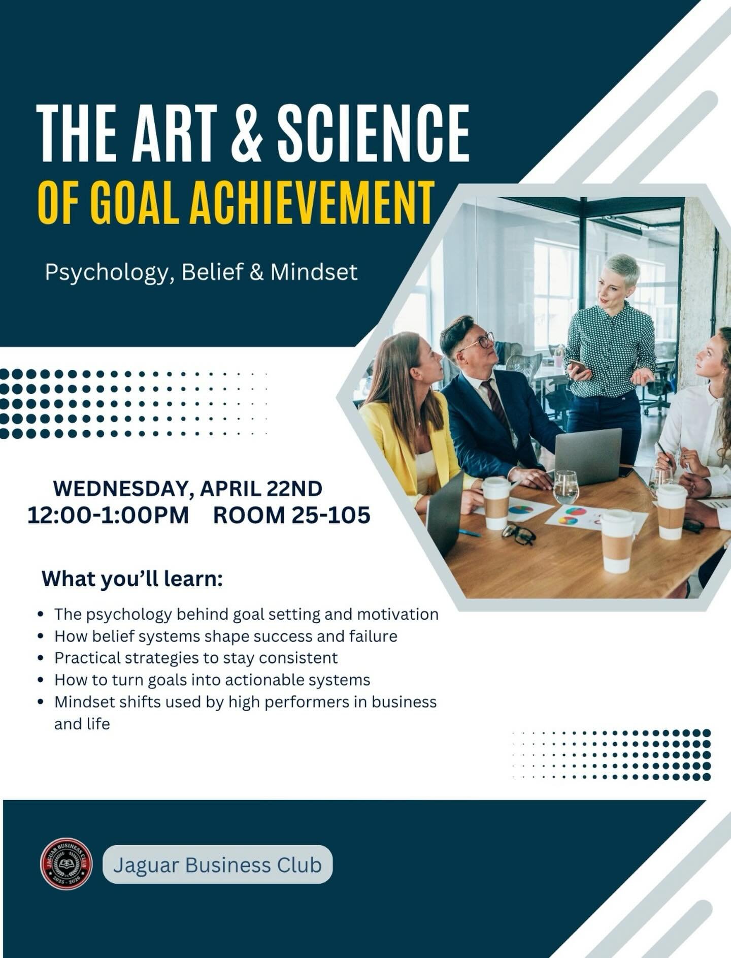 What actually separates people who set goals from people who achieve them?

It&rsquo;s not just motivation&mdash;it&rsquo;s psychology, belief, and the systems you build behind your goals.

Join us for The Art &amp; Science of Goal Achievement: Psych