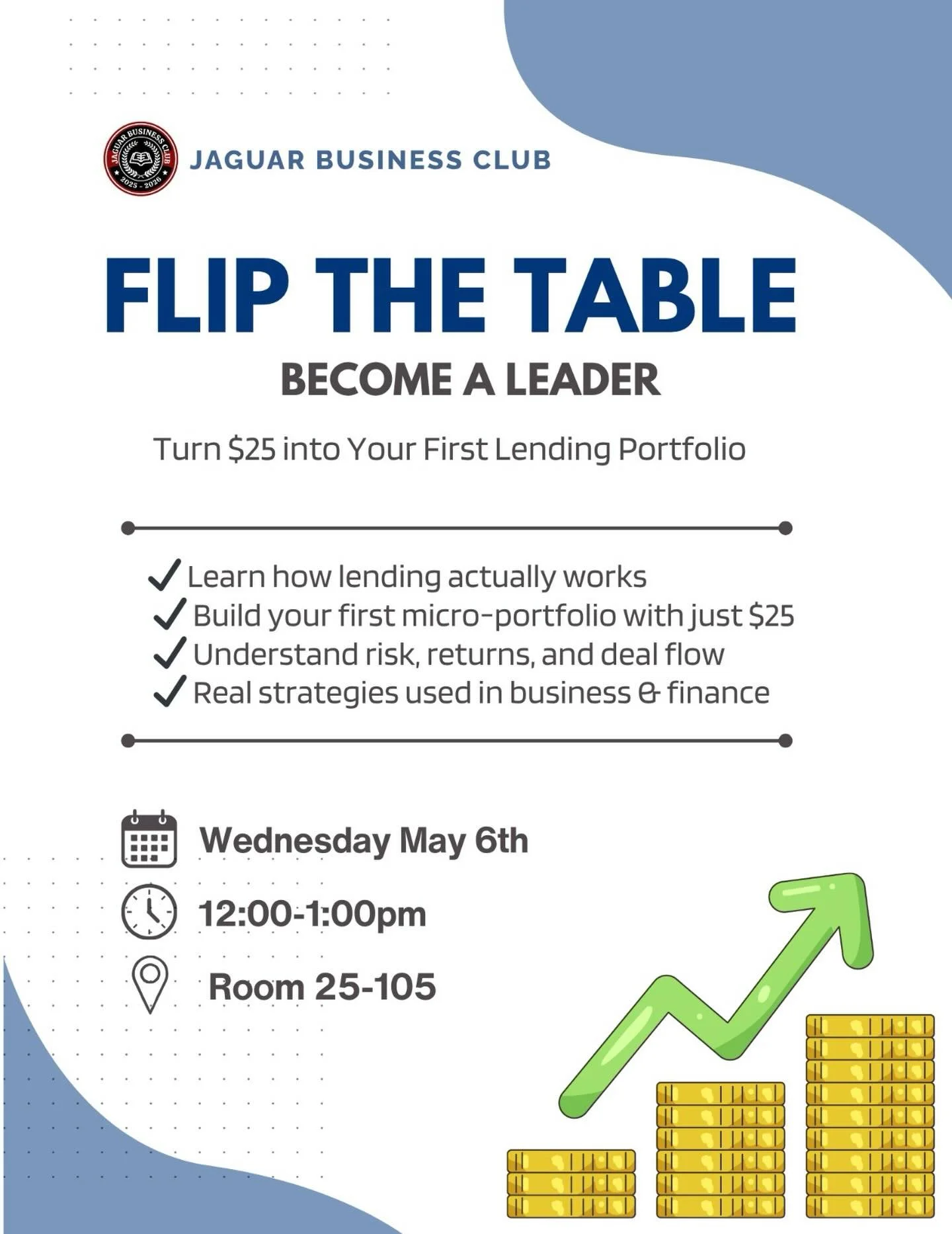 💸 Flip the script.

What if you stopped borrowing&hellip; and started earning?

Join us for &ldquo;Flip the Table: Become the Lender&rdquo; and learn how to turn just $25 into your first lending portfolio. No experience needed &mdash; just come read