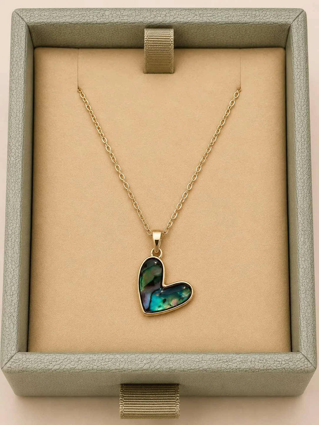 Abalone Shell Heart - Gold