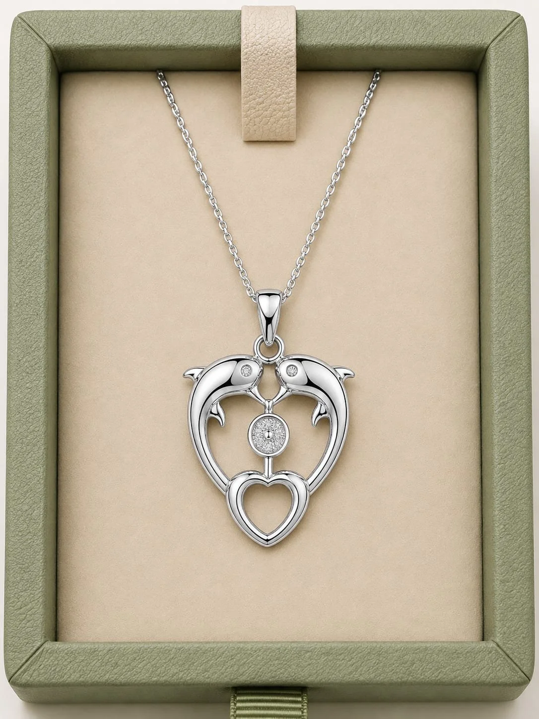 The Kissing Dolphins Pendant