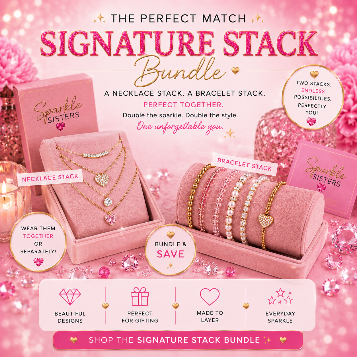 Signature Stack Bundle (Necklace and Bracelet)