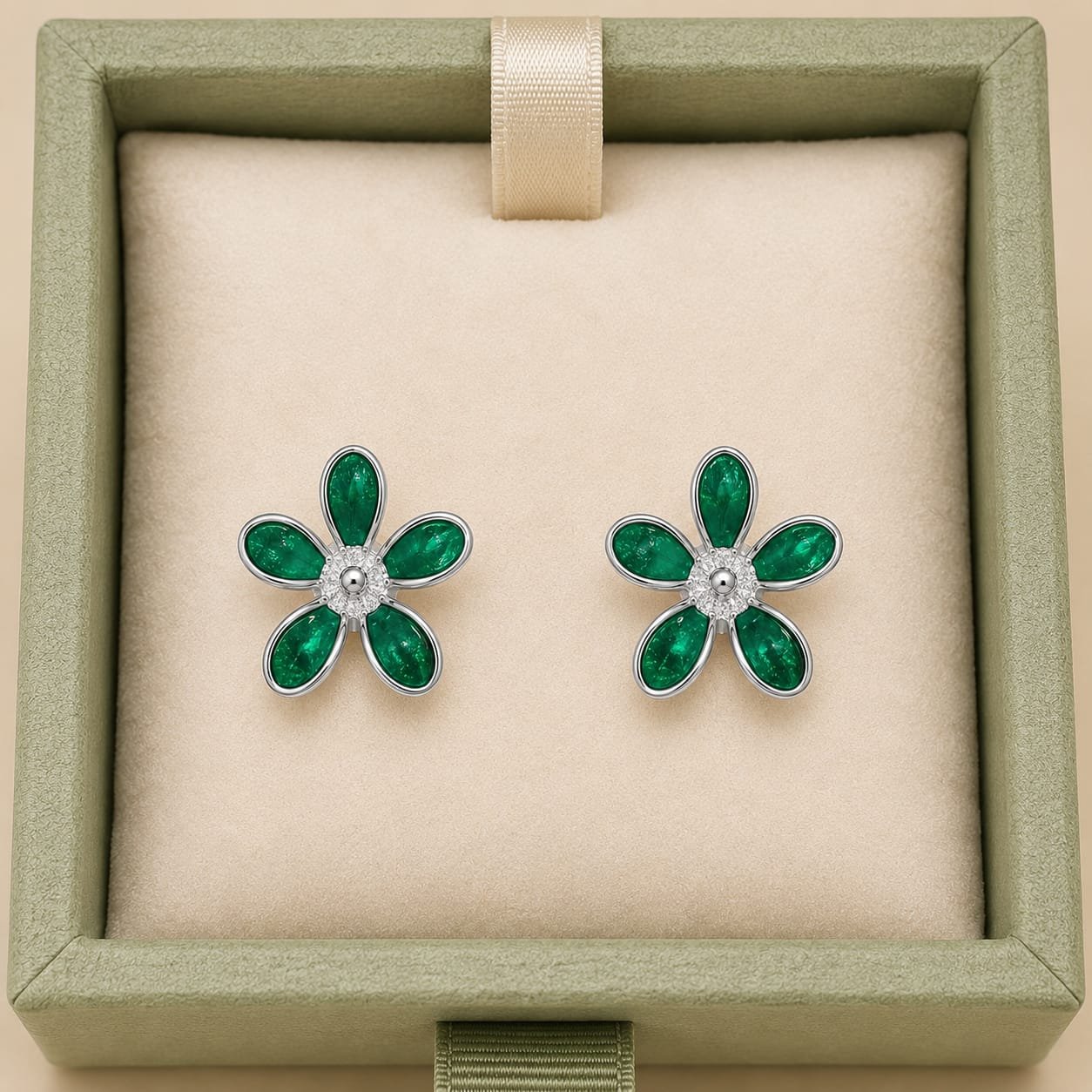 The Flower Sparkle in Green