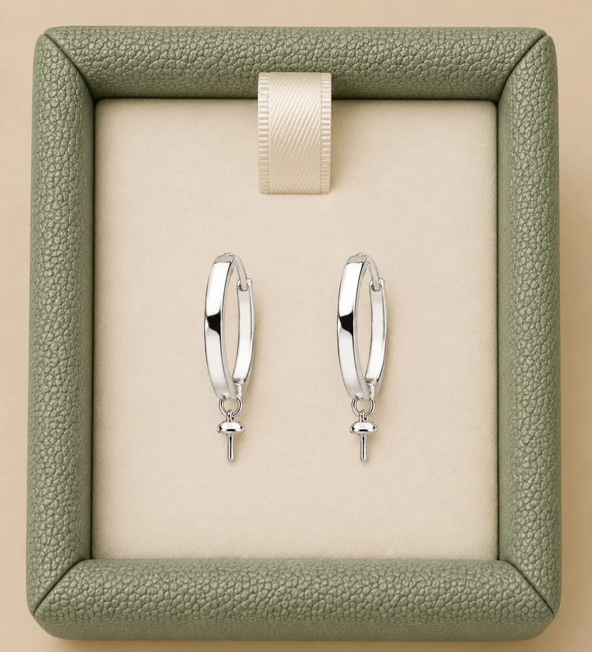 925 Sterling Silver Gemstone Huggie Earrings
