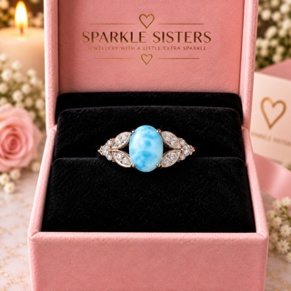 Sterling Silver Blue Stone Ring — £26.99