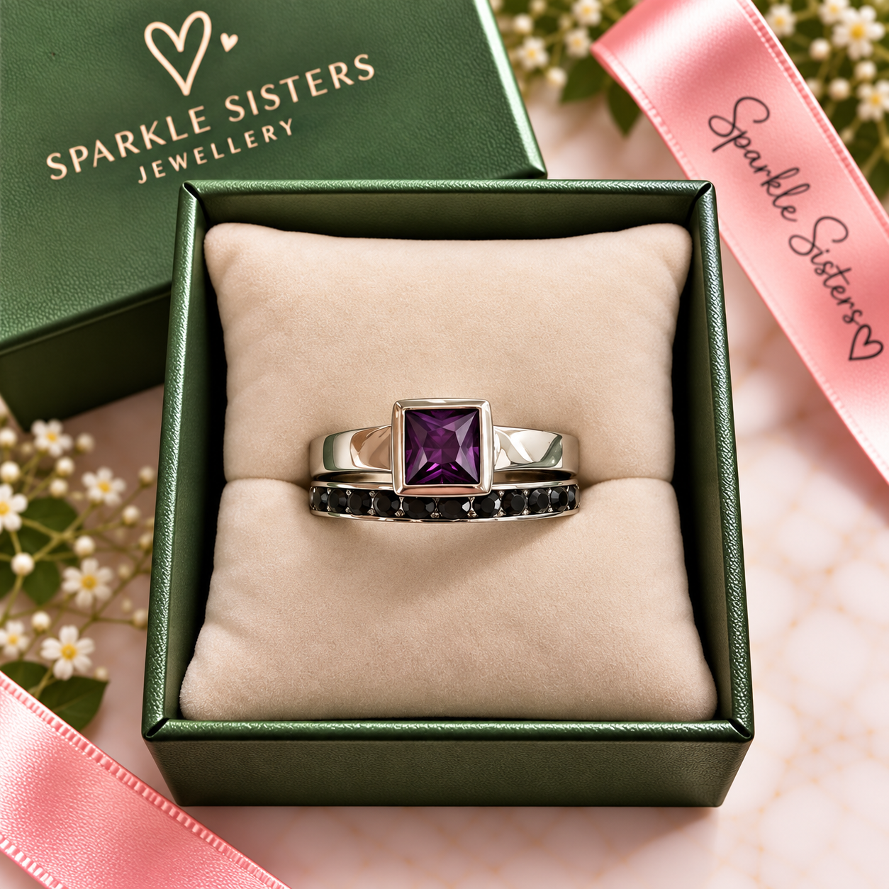 Sparkle Ring Stack -Purple Editions