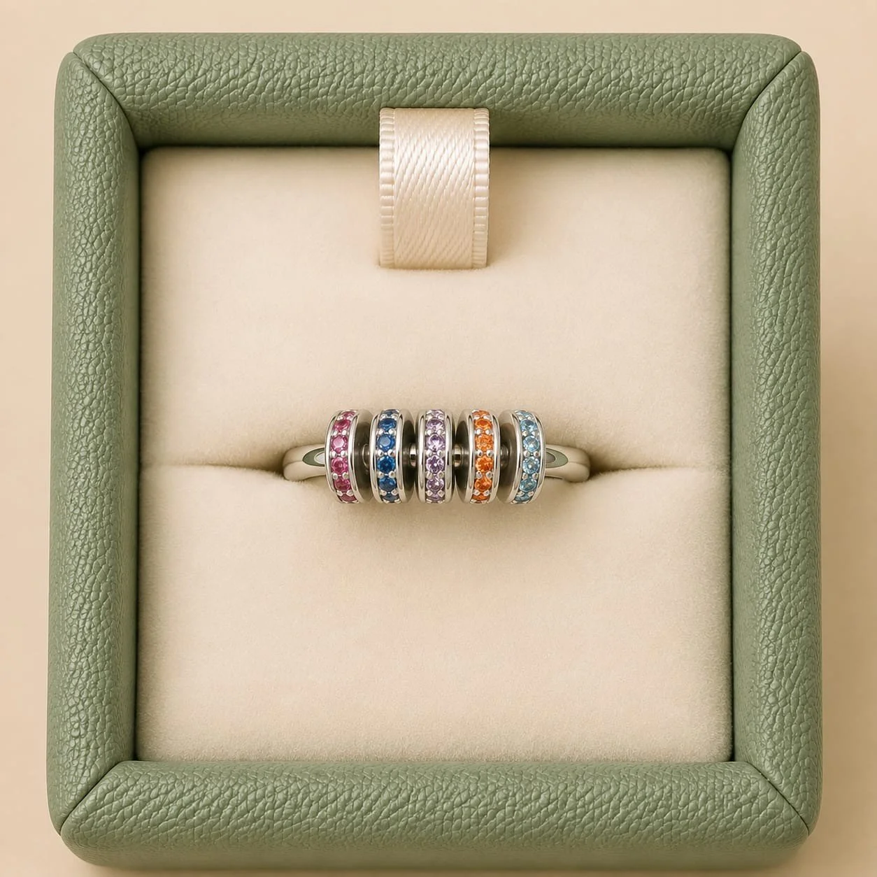 925 Sterling Silver Adjustable Ring - Mini Rings