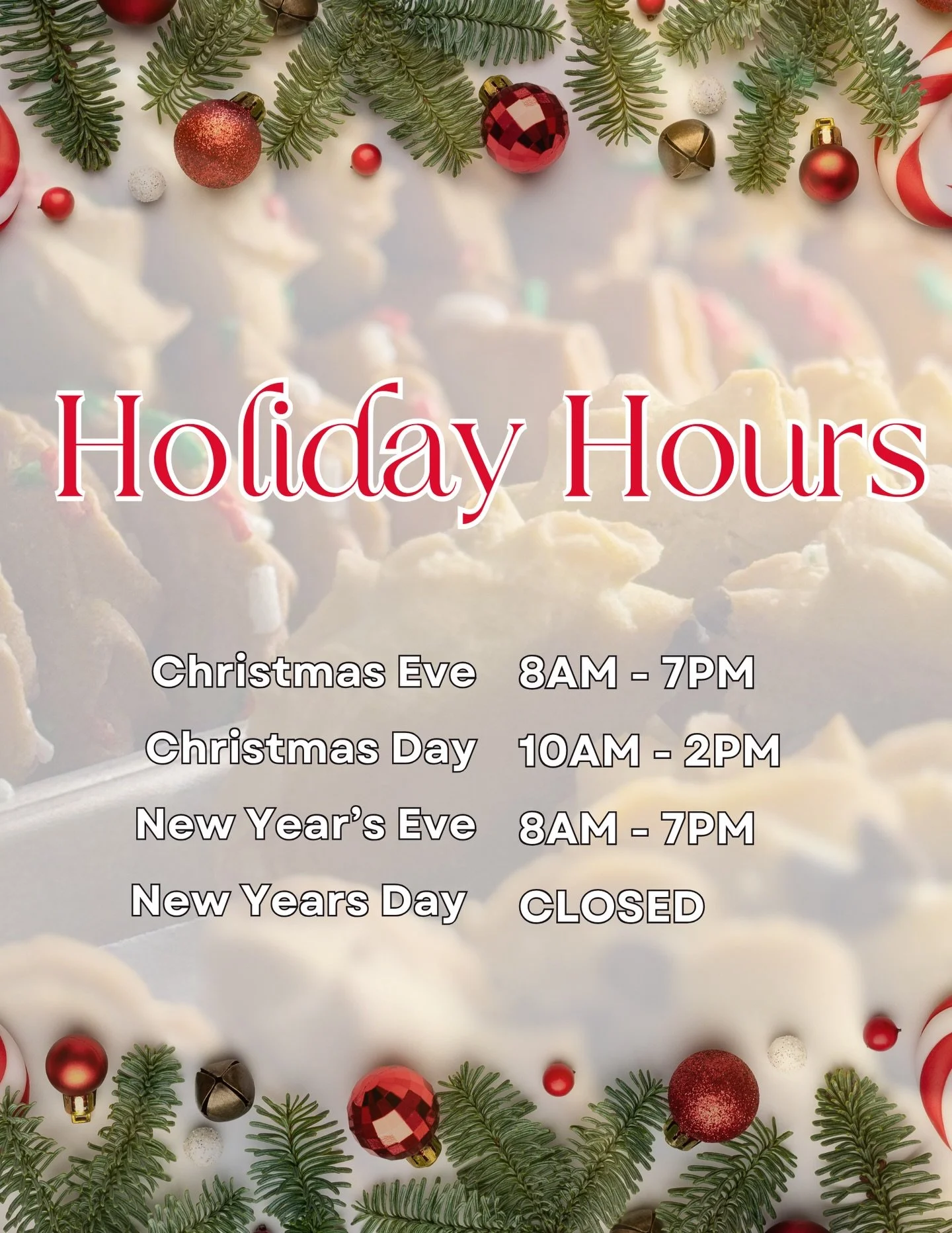 Holiday hours 🎄✨
We&rsquo;re here serving all your favorites this season. Check the image above for our holiday hours and stop by to celebrate with us. ❤️🇮🇹