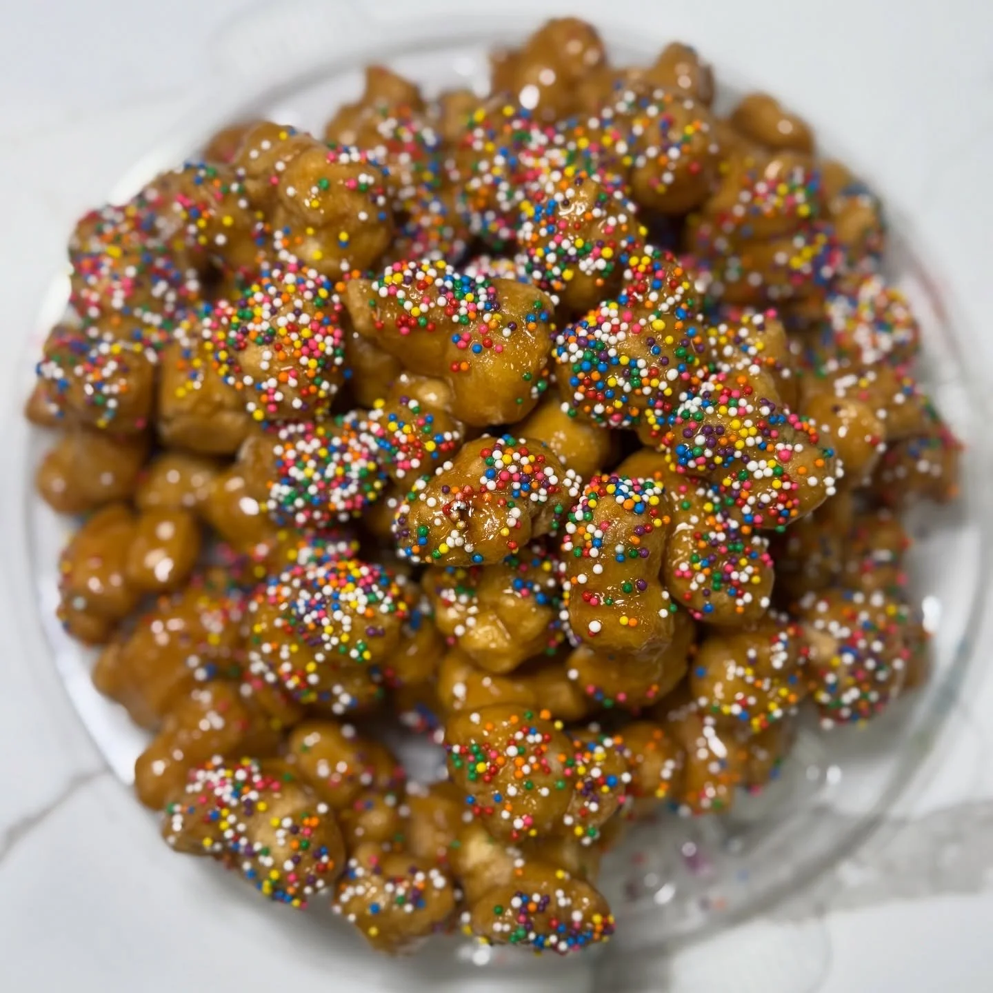 Struffoli fresh &amp; ready for the holidays! Stop on by!