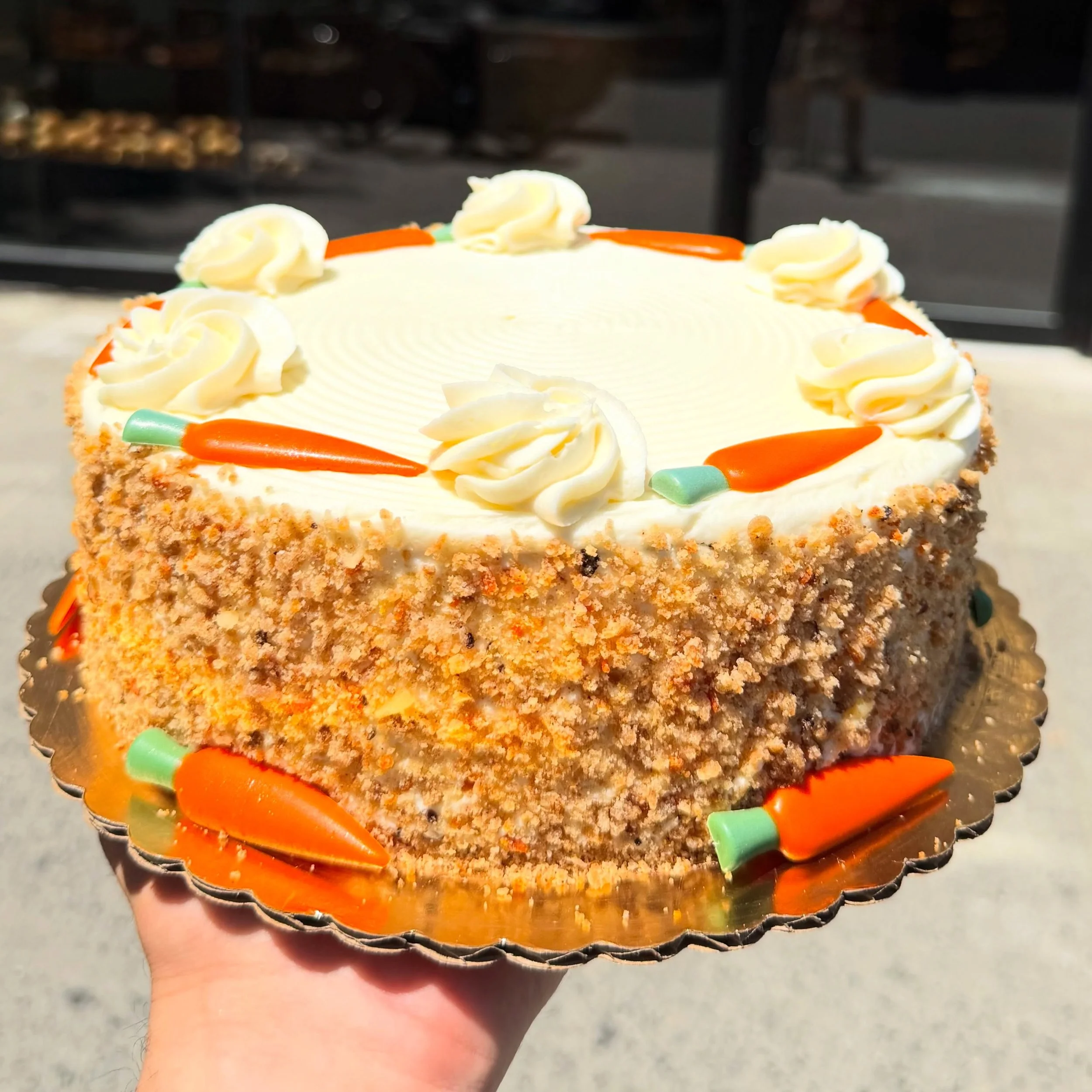 Always made fresh! Cakes to order! This is our delicious carrot cake! Perfect for parties and events or any occasion!