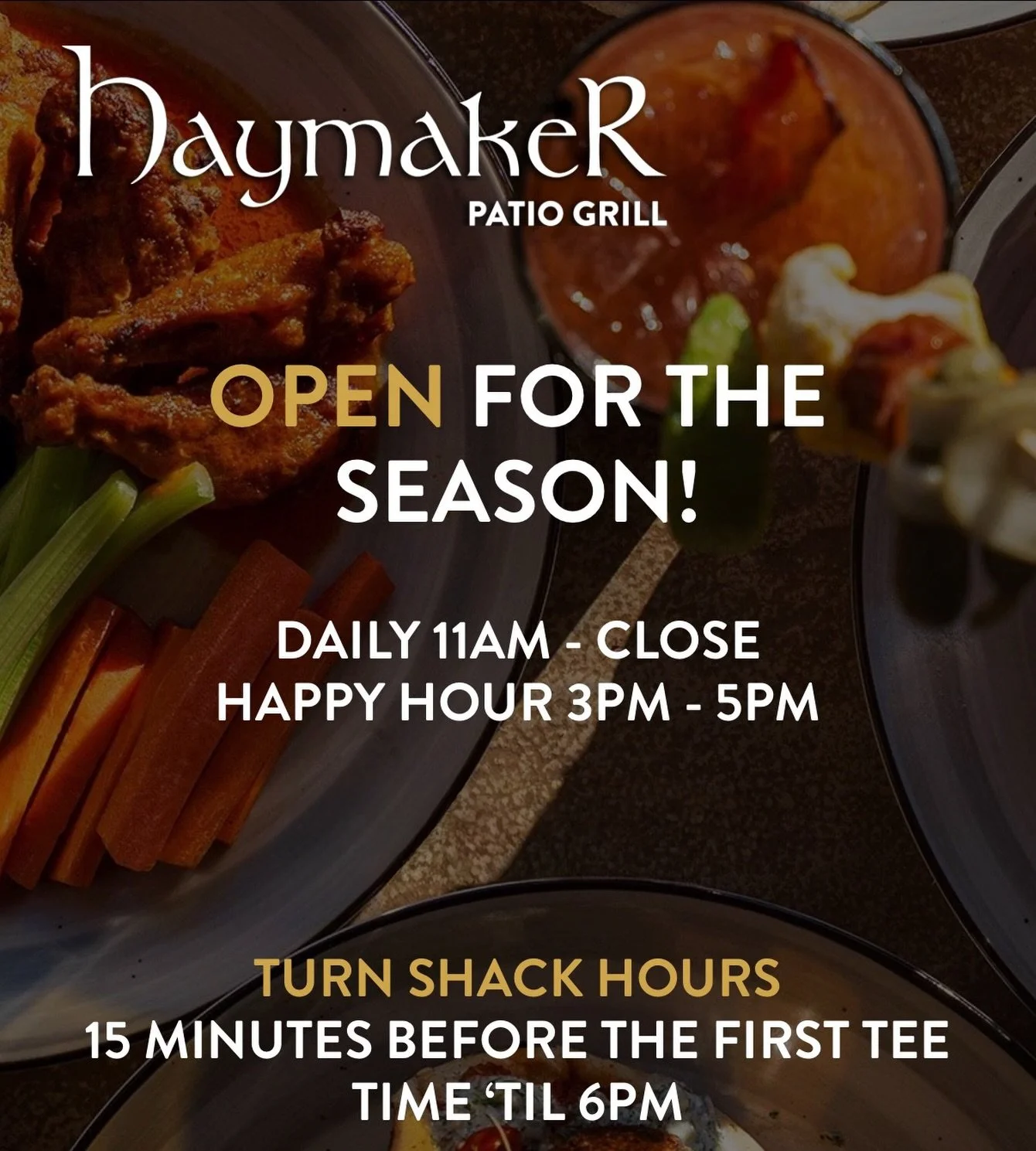 We are so back ⛳️🙌 Get back into the swing of things at the Haymaker Patio Grill this summer season!