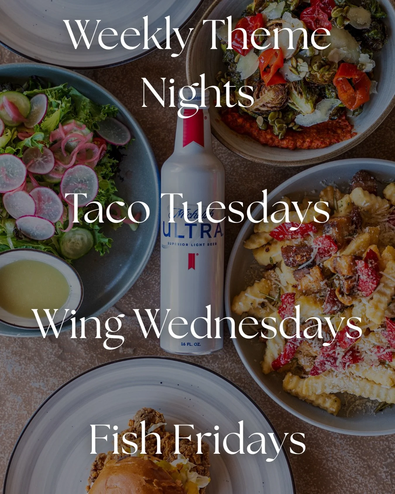 Theme nights are back at the Patio Grill 🙌✨ Don&rsquo;t miss our weekly theme nights: Taco Tuesdays 🌮 Wing Wednesdays 🍗 &amp; Fish Fridays 🎣 this summer season!
