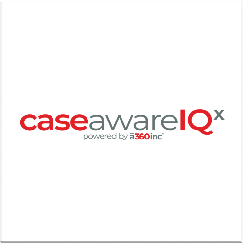 CasewareIQx logo with powered by 360 Inc text underneath.
