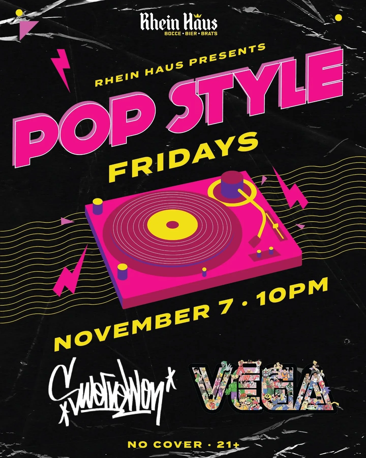 This weekend, the Haus goes late 🎧🔥

Pop Style Friday (11/7): @thatdjvega + @swervewon
Glow Up Saturday (11/8): @djx2050 + @myndgruv

Party starts at 10PM, runs &lsquo;til 2AM, and yes&mdash;there are drink specials and late-night bites to keep you