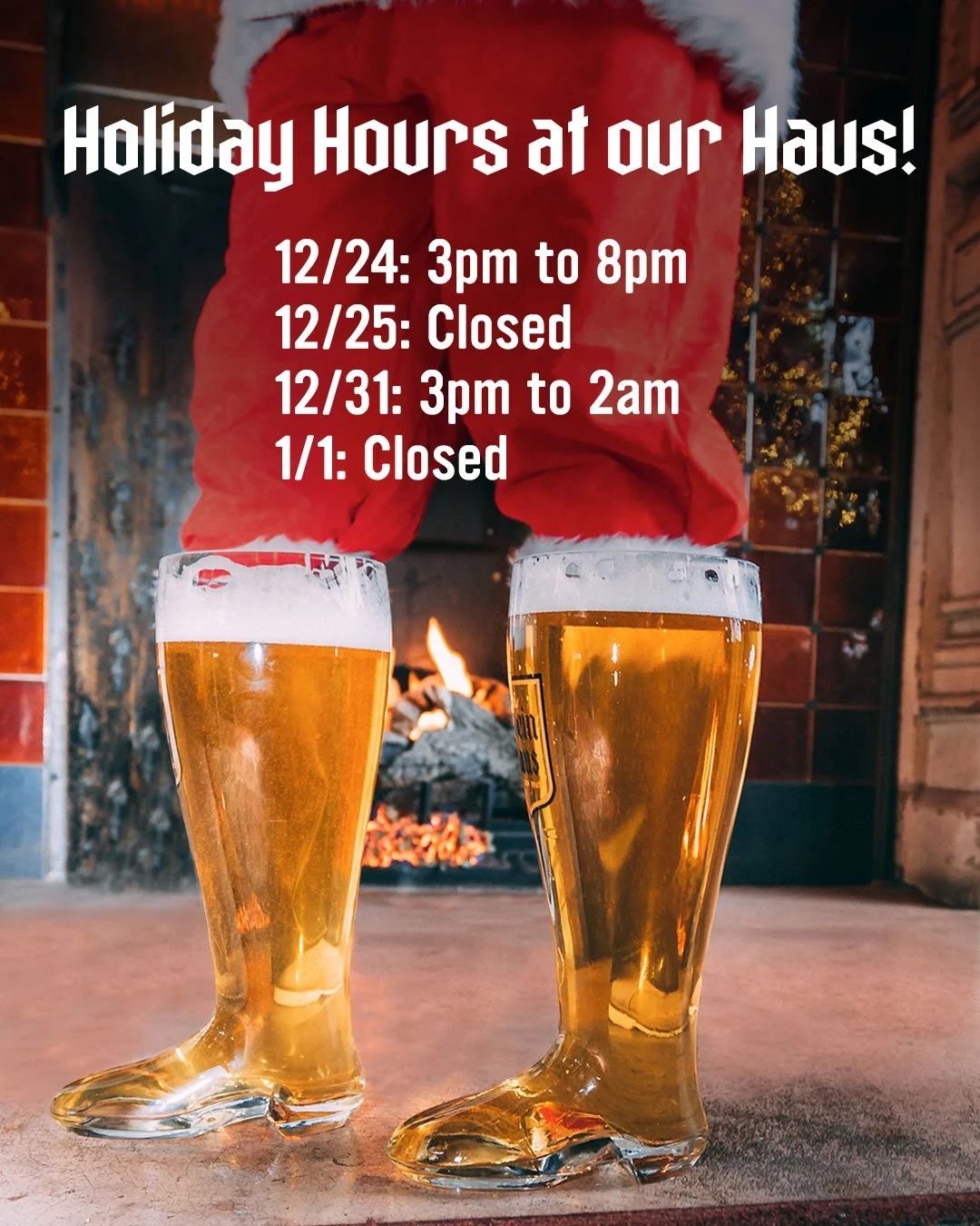 🎄✨ Happy Holidays our Haus! We&rsquo;re keeping the vibes merry and bright all season long.

Join us for cozy celebrations, reserve your spot for Christmas Eve dinner, and don&rsquo;t miss our legendary Apr&egrave;s Ski NYE Party&mdash;think alpine 