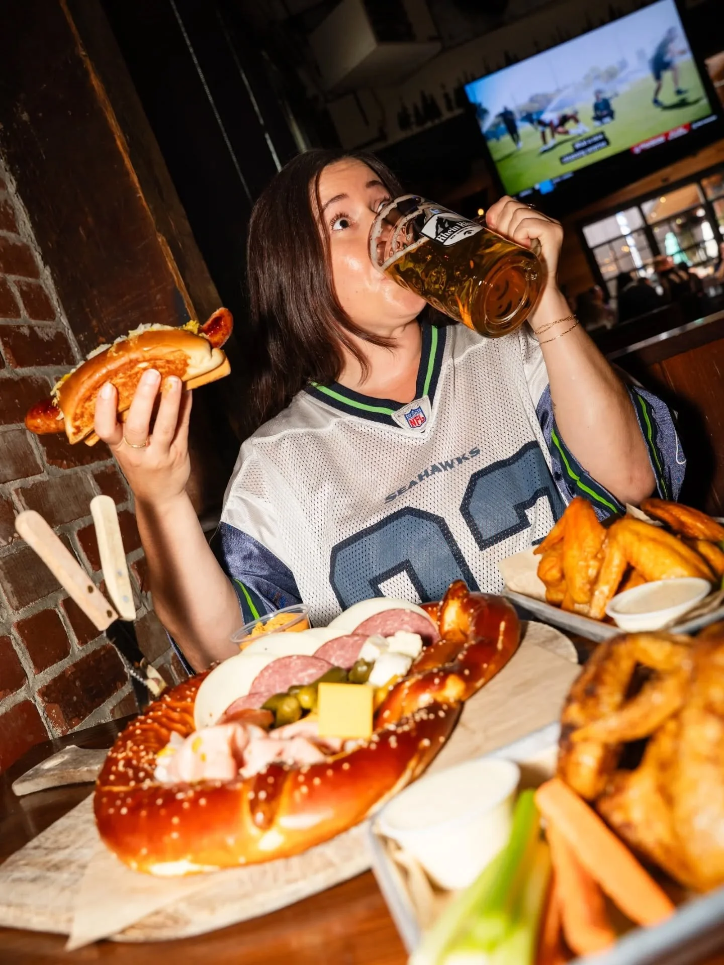 💚💙 Seahawks in the playoffs with a first-round bye! Let's goooooo! 🔥🏈

While we&rsquo;re riding high for our hometown team, you know we&rsquo;re watching ALL the games at our Haus (within operating hours, of course). Playoffs are loading, and we'