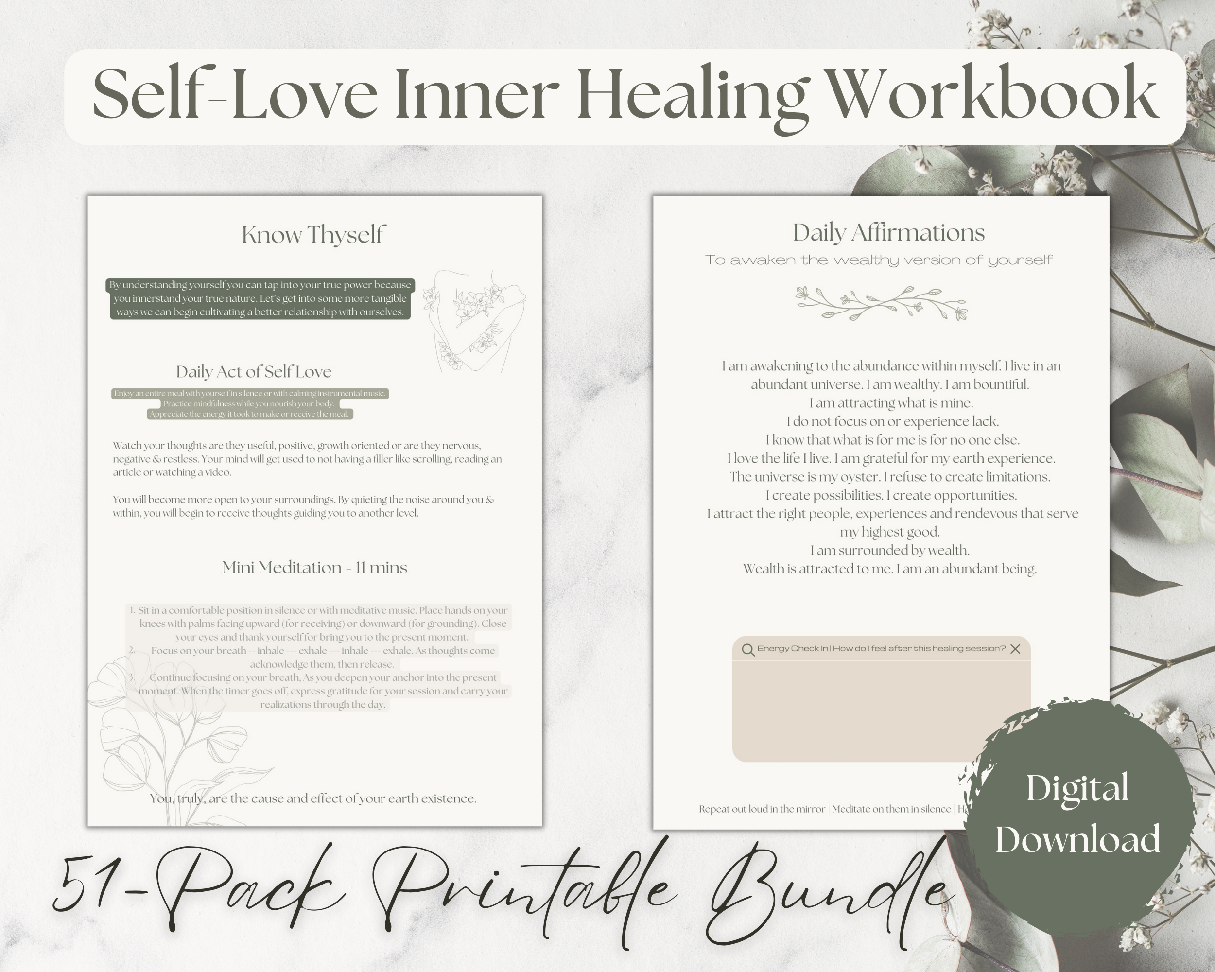 Inner Healing Workbook for Self-Love