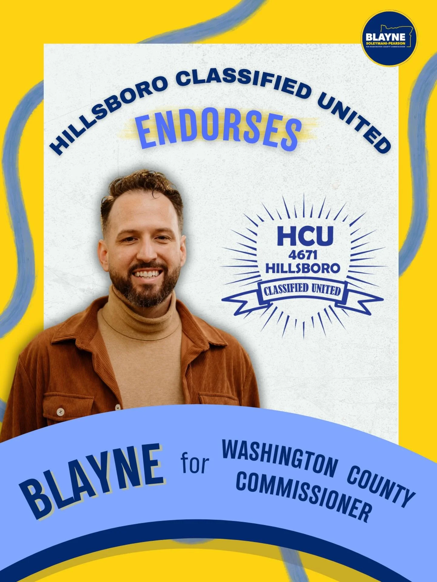 Proud to have the endorsement of the Hillsboro Classified Union. Strong unions mean stronger communities, fair workplaces, and a voice for the people who often get left behind. 

#hillsboro #washingtoncounty #hcu #union #endorsment
