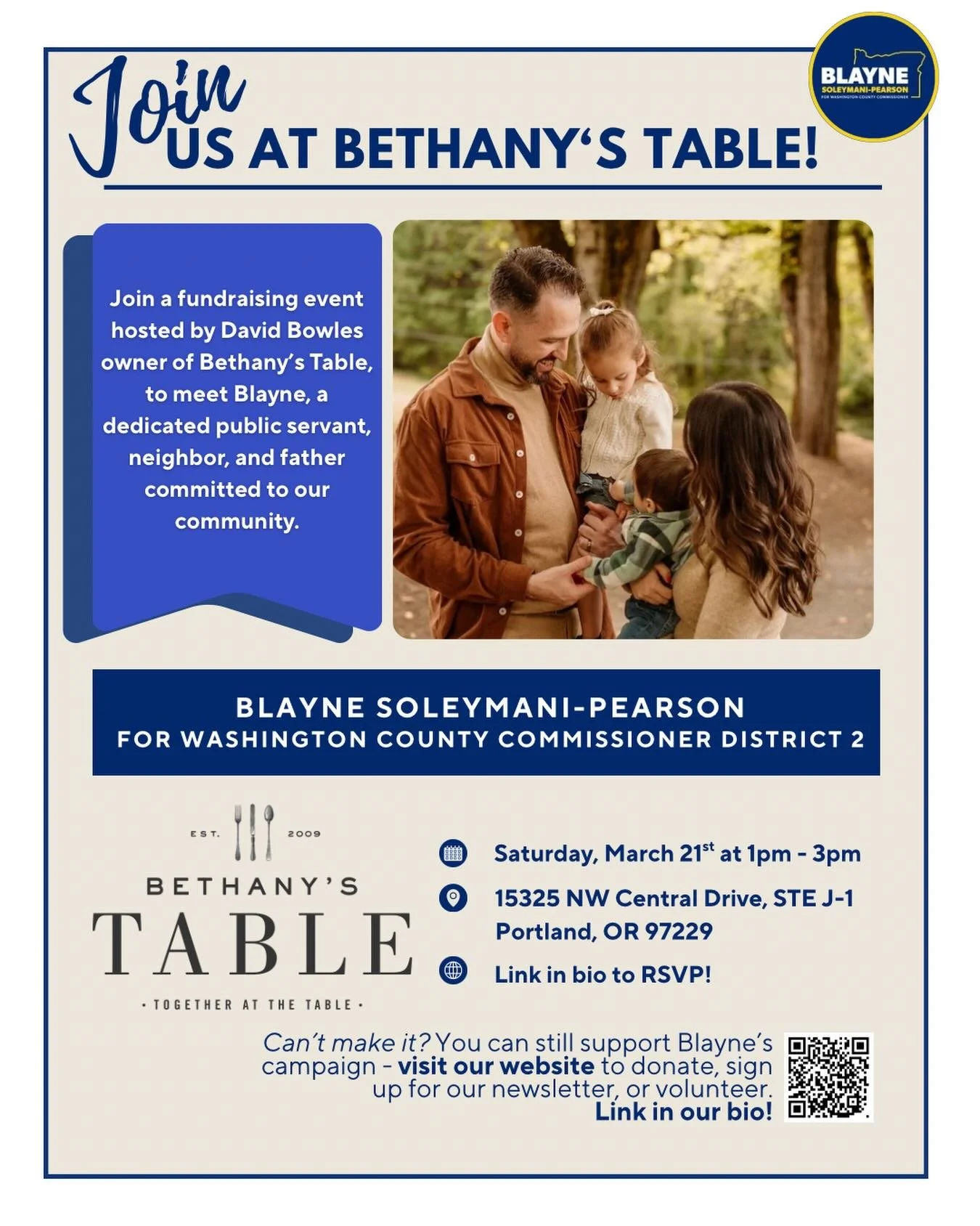 Hope you can join us this Saturday! Link in bio to RSVP! 

#blaynefororegon #washingtoncounty #beaverton #hillsboro #fundraiser