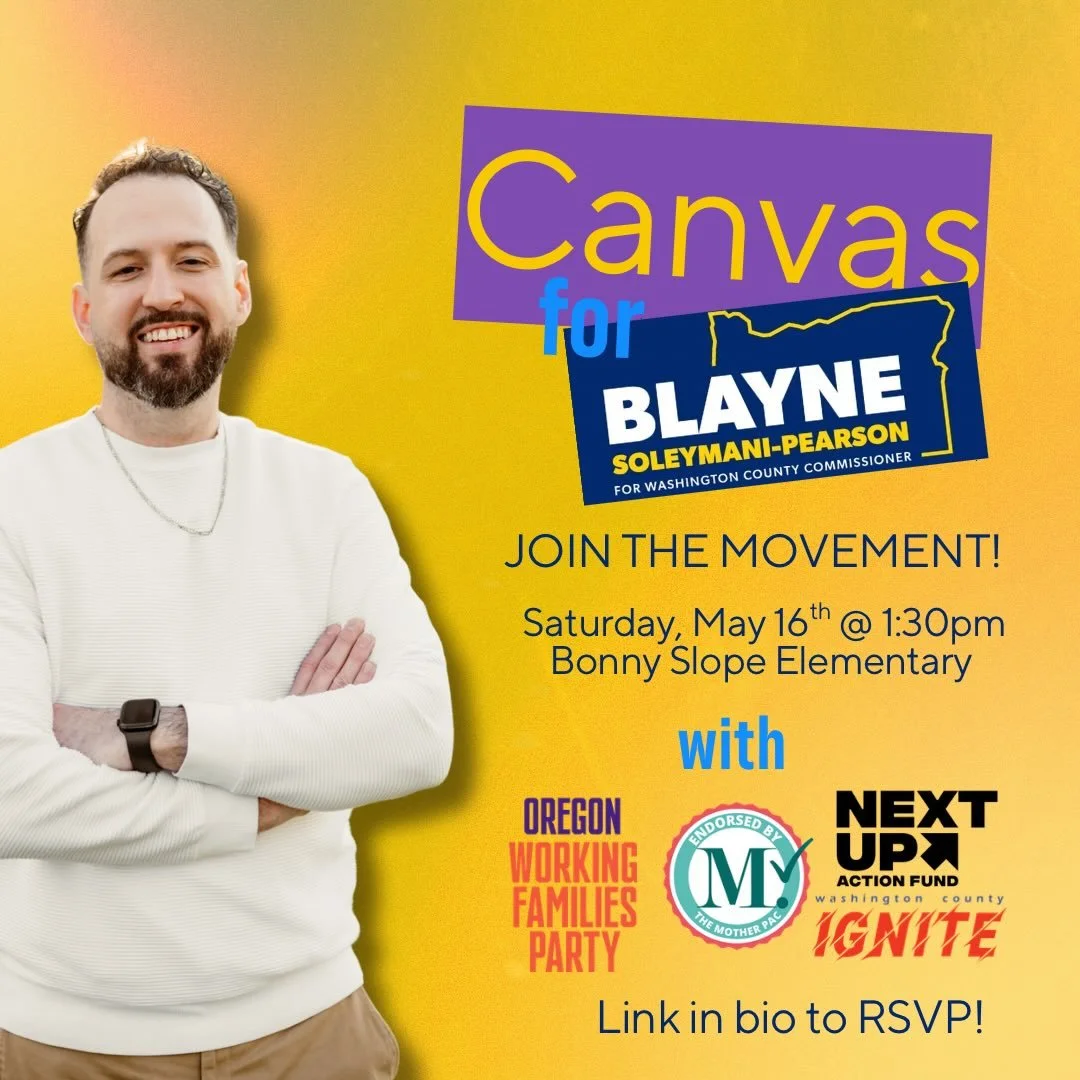 Join us to canvas on Saturday! Grab a friend, bring your family and let&rsquo;s make this last week count!!! Link in bio to RSVP 

#canvas #washingtoncounty #vote #beaverton #workingfamiliesparty