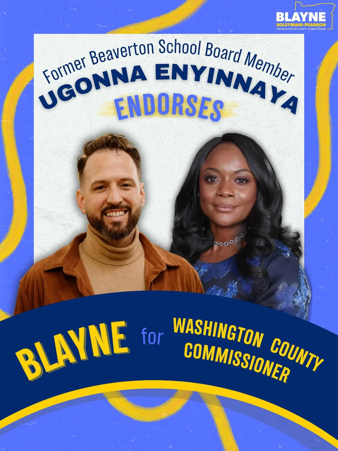 Proud to announce I have been endorsed by former Beaverton School District Board Member, Ugonna Enyinnaya. Grateful for the trust! 

#beaverton #washingtoncounty #endorsement #beavertonschooldistrict #countycommissioner