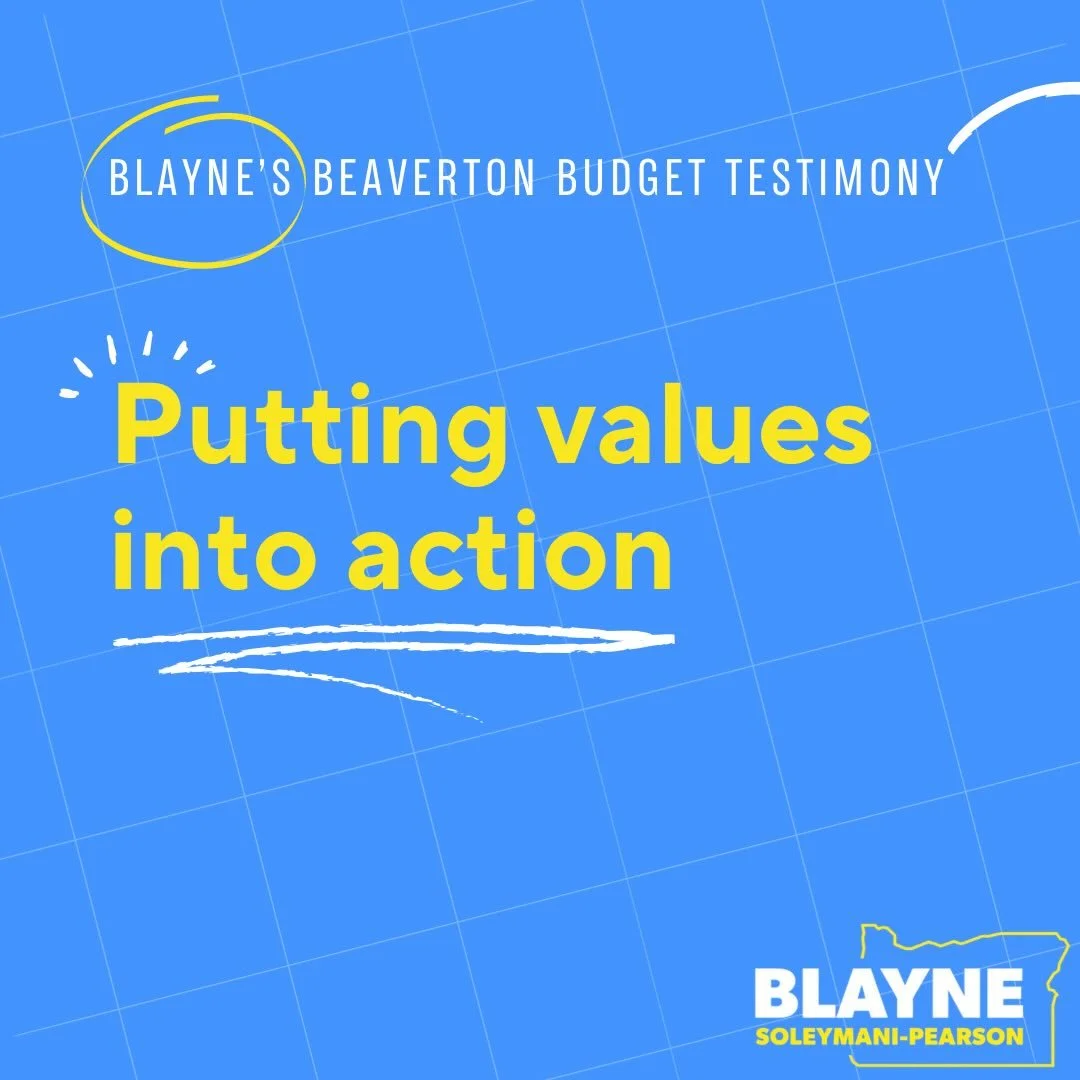 Last week I got an opportunity to speak before the City of Beaverton Budget Committee, City Council, and the Mayor. These are excerpts from my testimony. Check out my Substack for the full testimony. 

#beaverton #washingtoncounty #budget