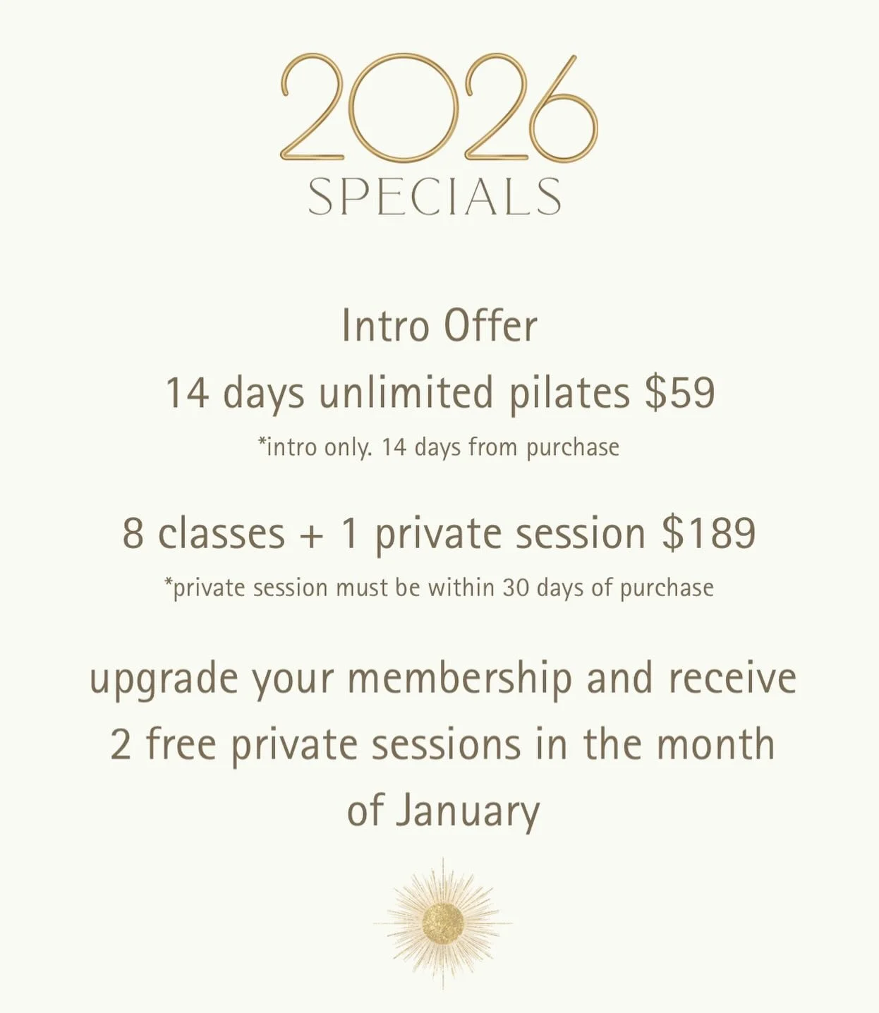 ✨ NEW YEAR SPECIALS AT THE SOURCE ✨

Start strong. Move with intention. Feel the difference.

🌀 14-Day Intro Offer
Unlimited classes for $59
&bull; 14 days begins at time of purchase

🔥 New Student Bundle
8 classes + 1 private lesson for $189
&bull