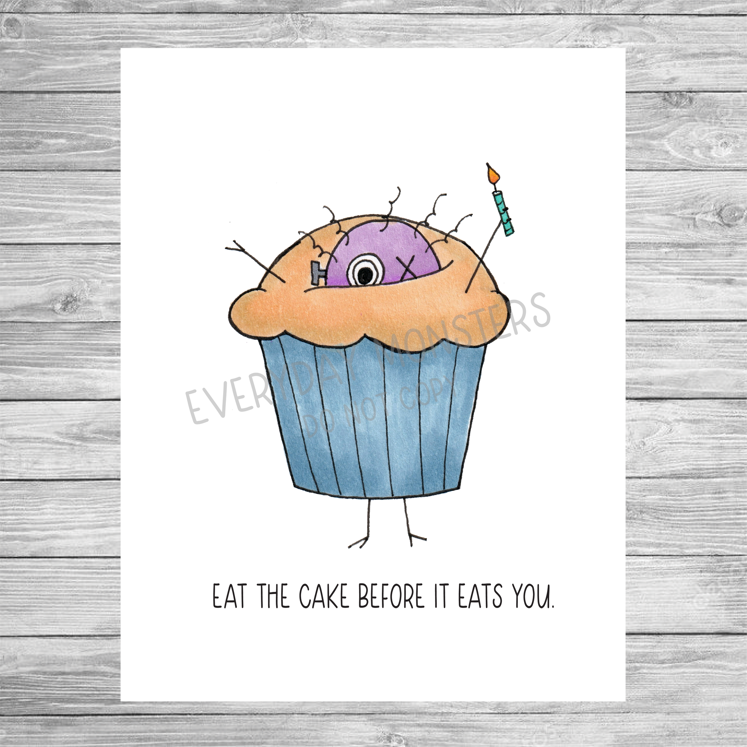 Birthday Cupcake Monster