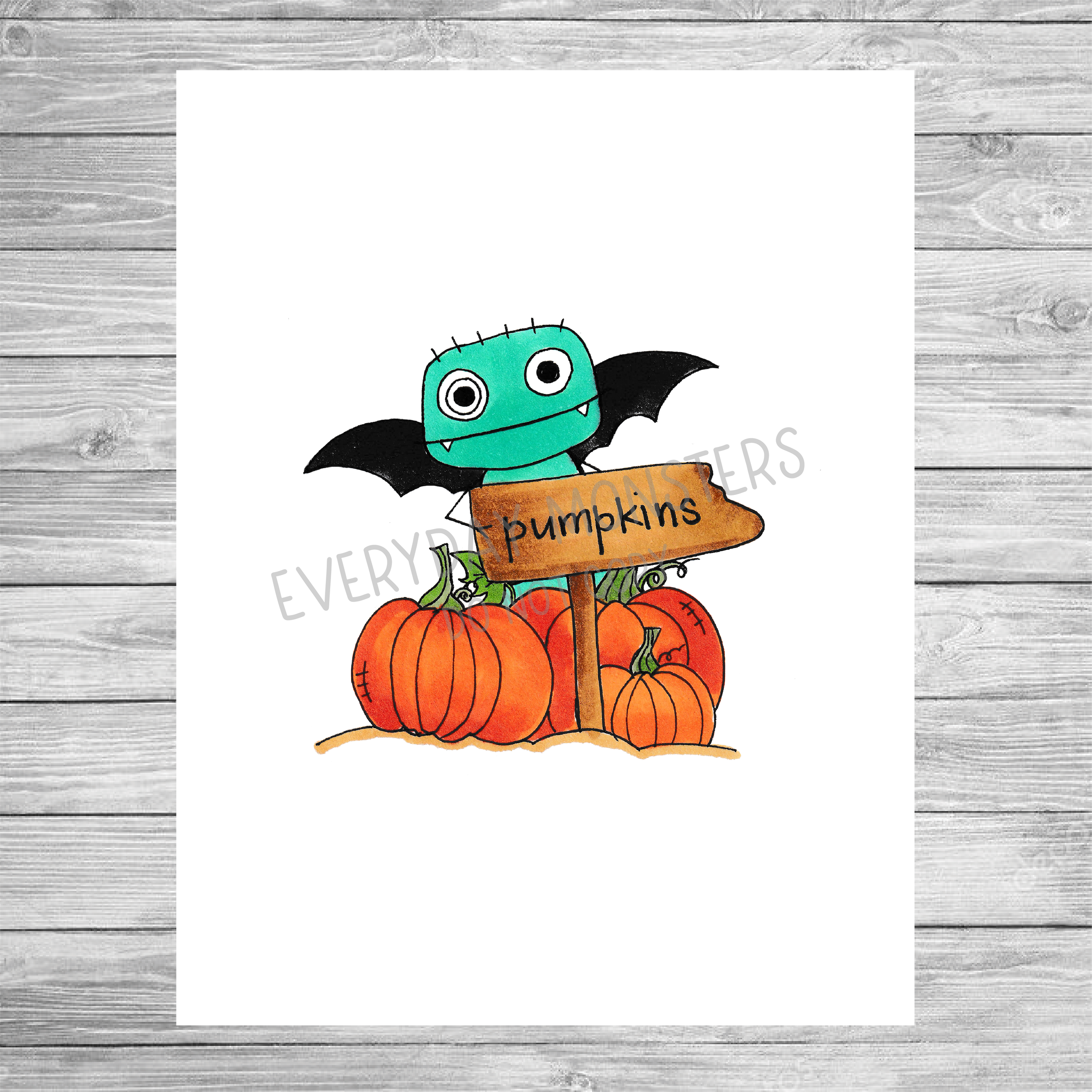 Pumpkin Patch Monster Bat