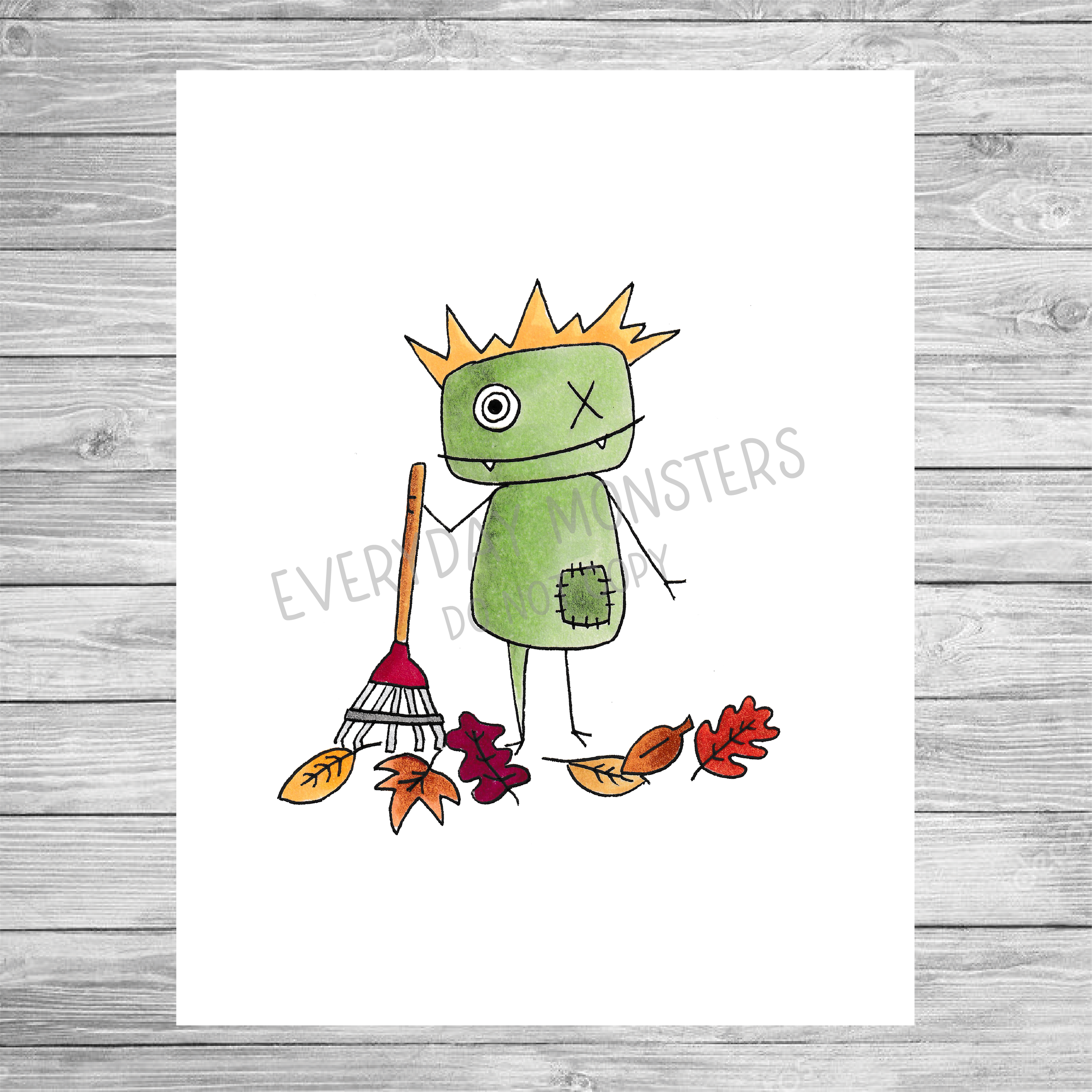 Fall Leaves Monster