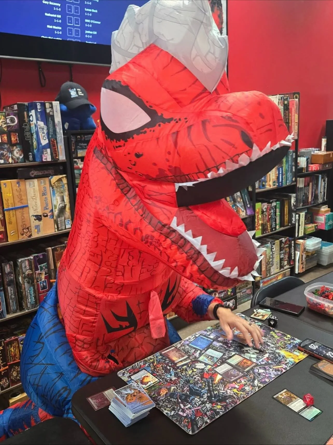 recent pics from our spiderman prerelease 🕷️✨