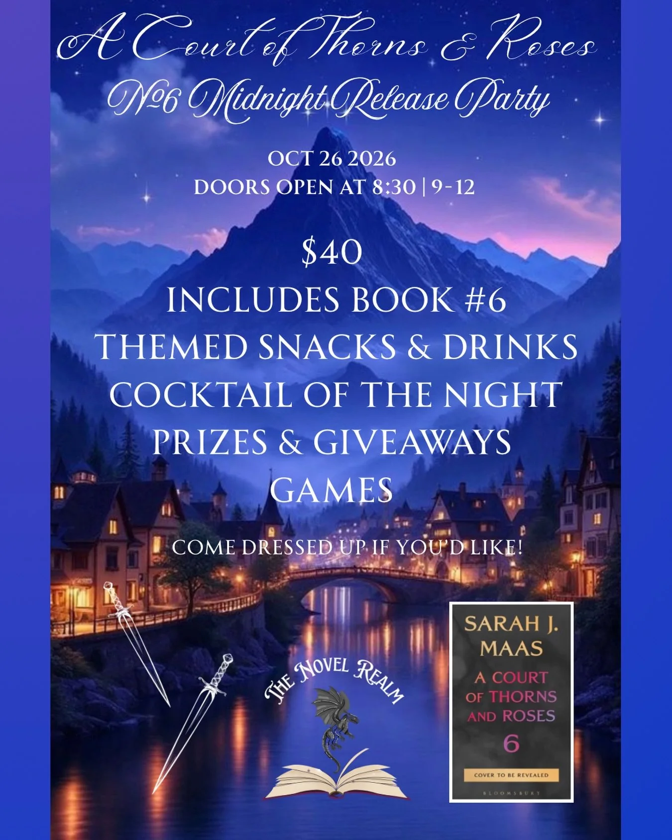 Tickets are officially on our website for the midnight release party for ACOTAR #6! Price includes the book and many more fun things the night of! 

*NOTE* There are also two items available on our website for the books themselves (does not include e